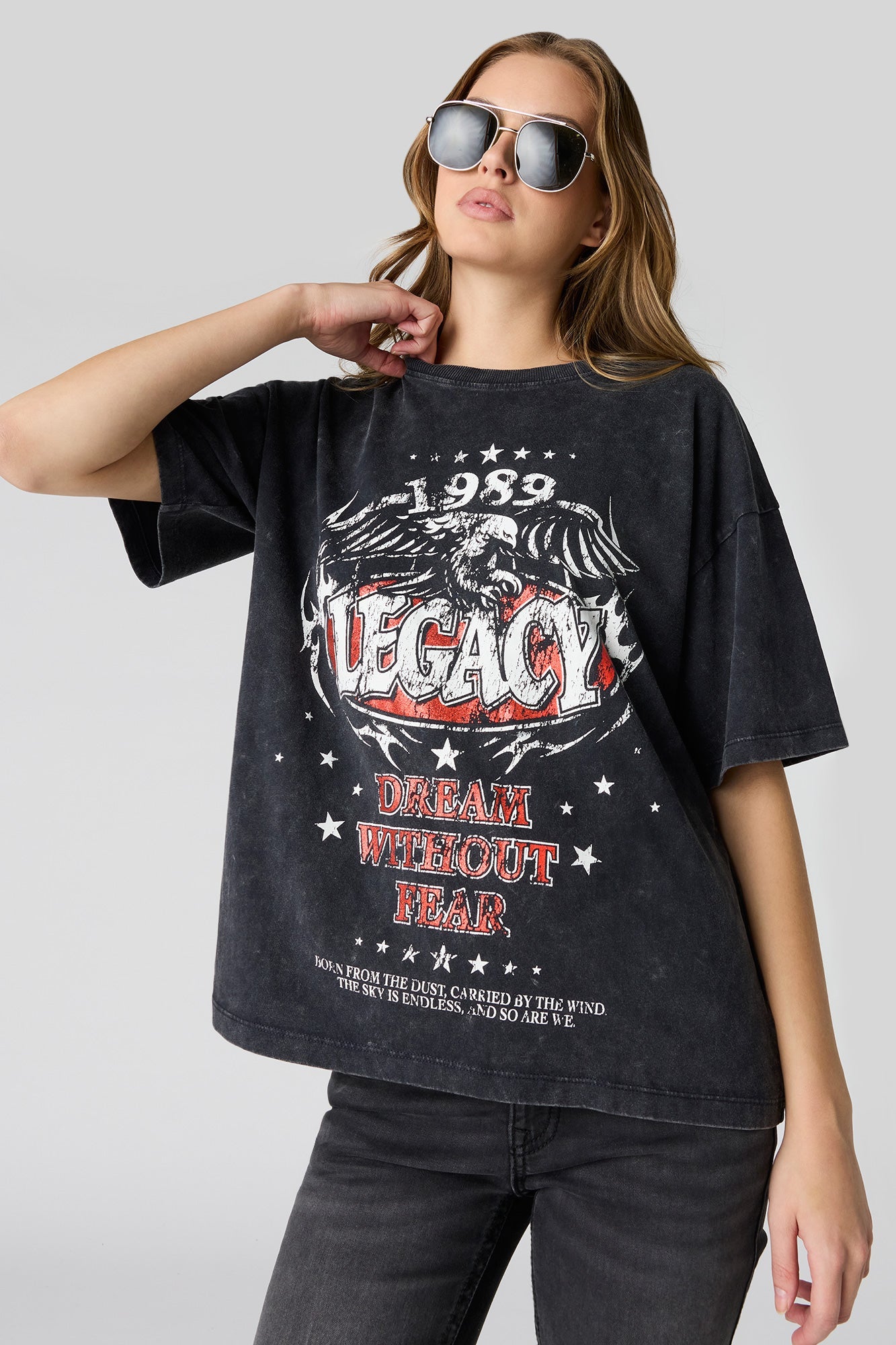 Washed Graphic Boyfriend T-Shirt