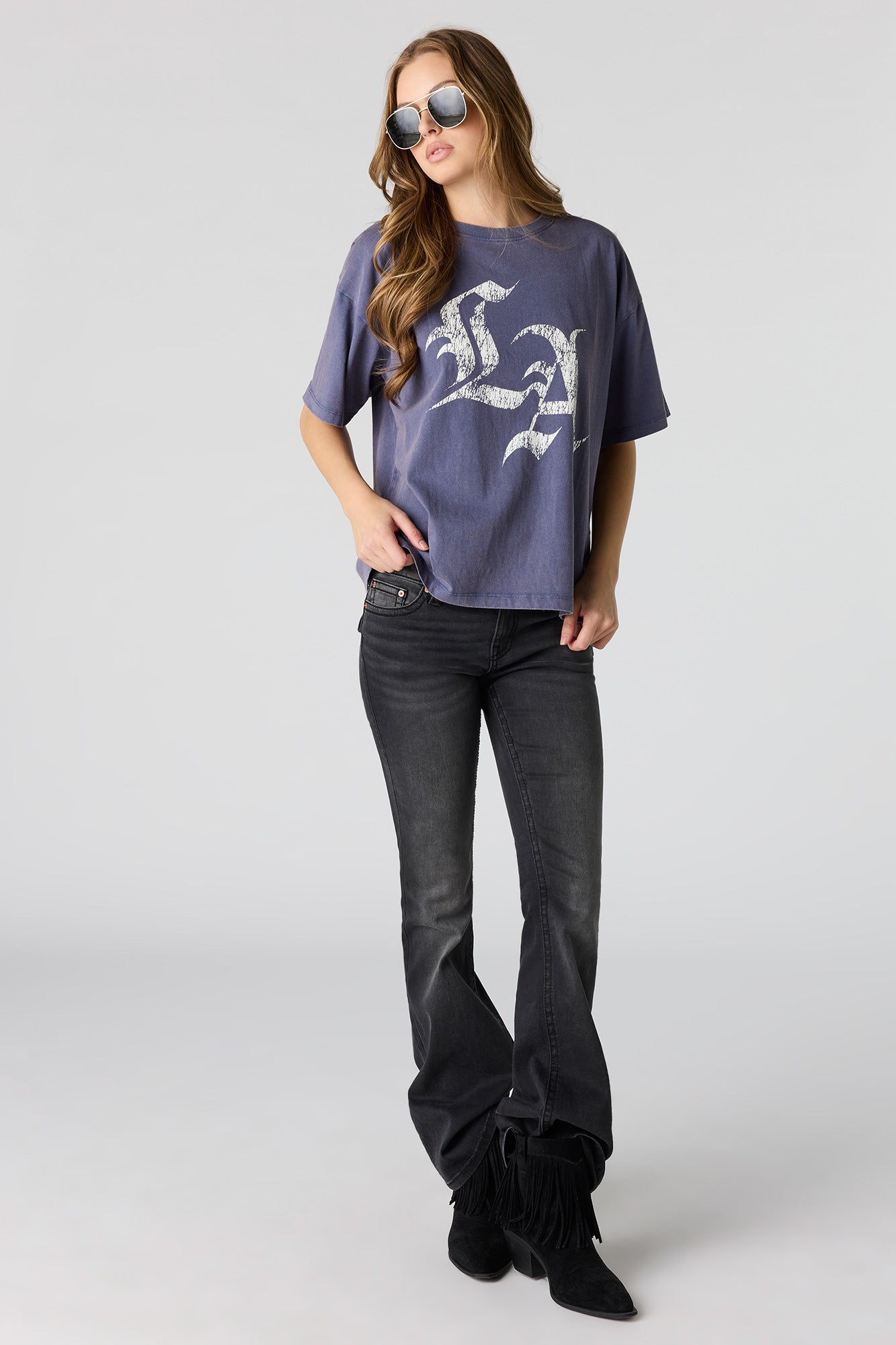 Washed Graphic Boyfriend T-Shirt
