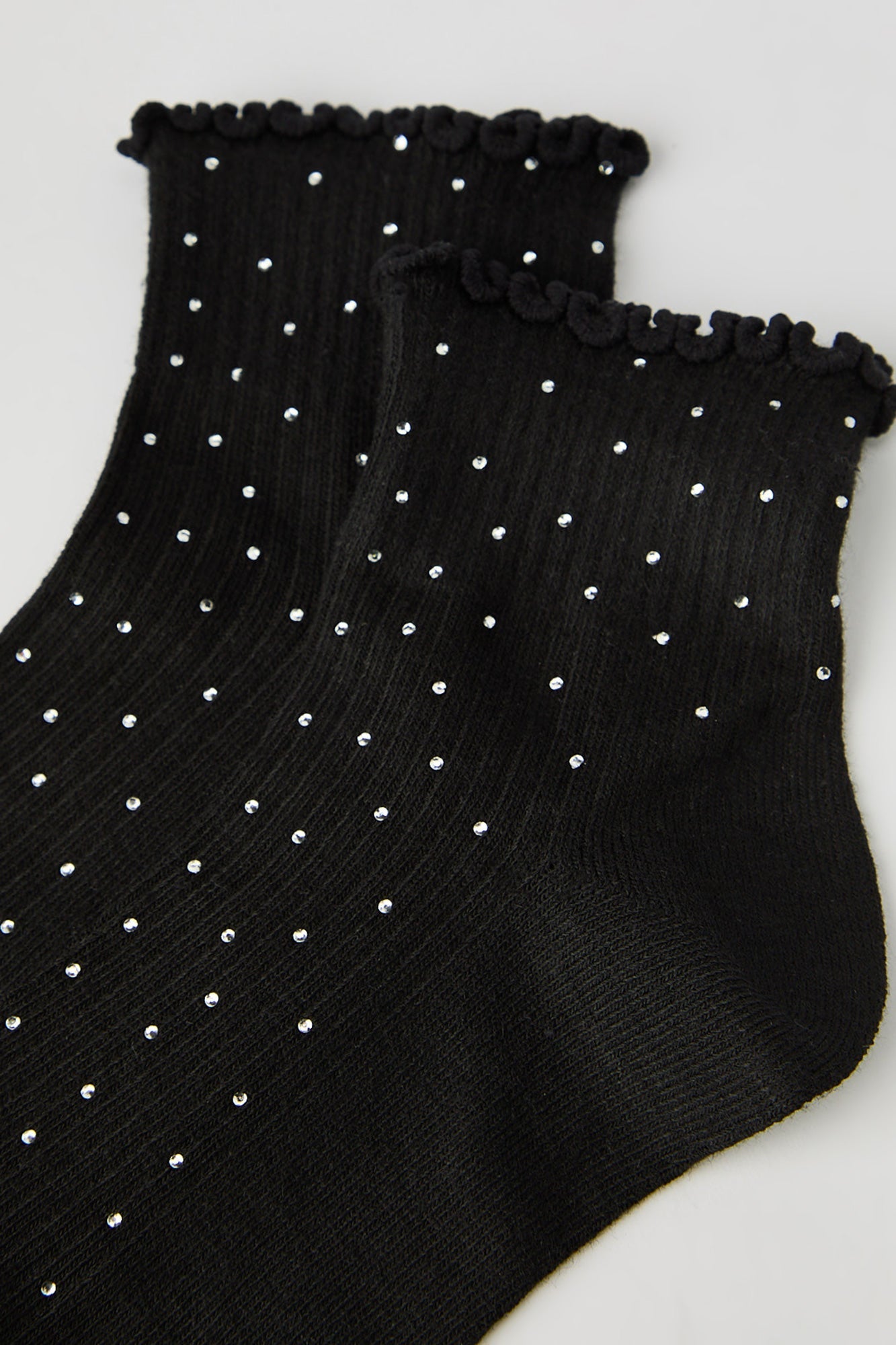 Rhinestone Ruffle Socks (5 Pack)