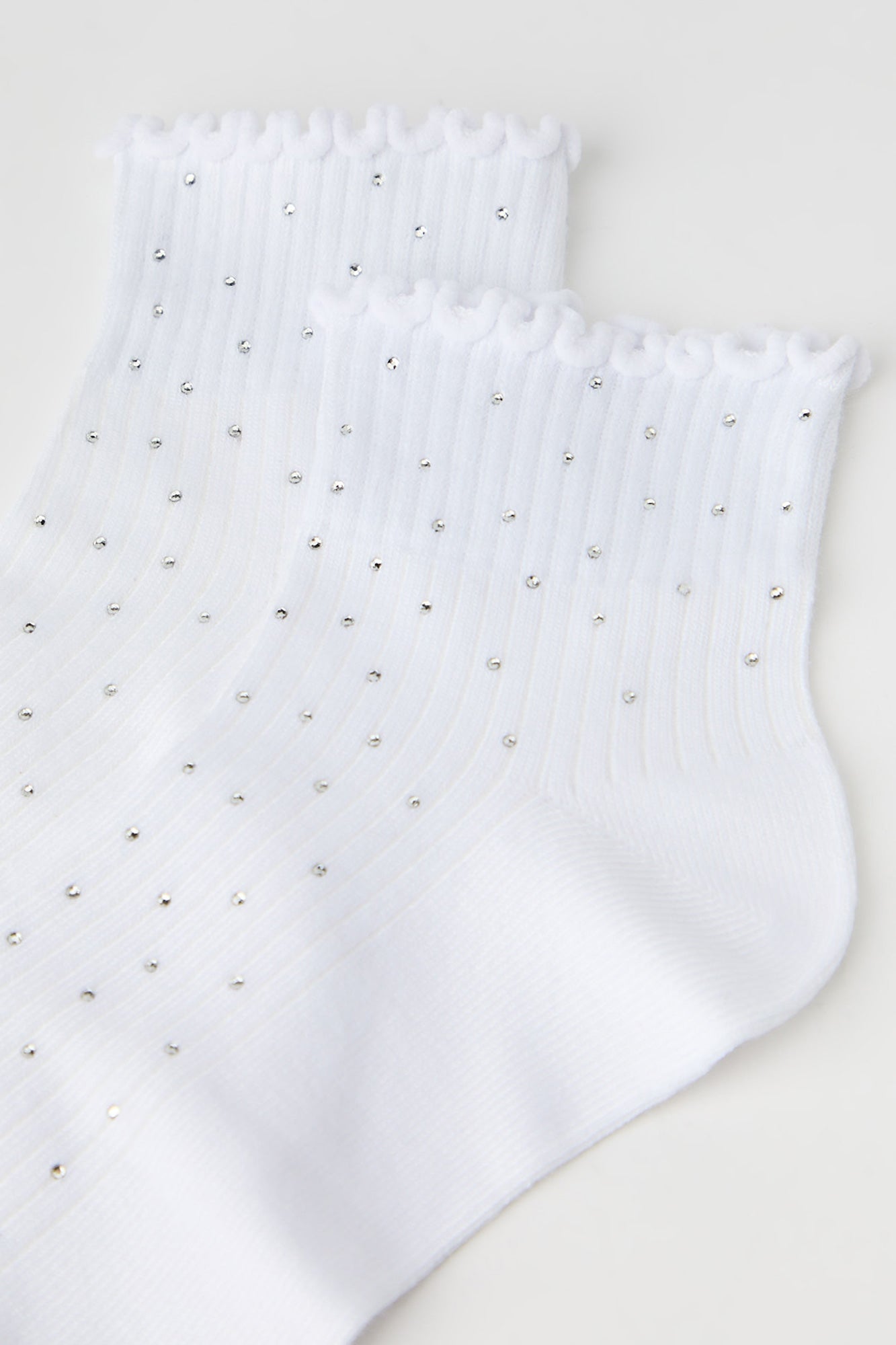 Rhinestone Ruffle Socks (5 Pack)