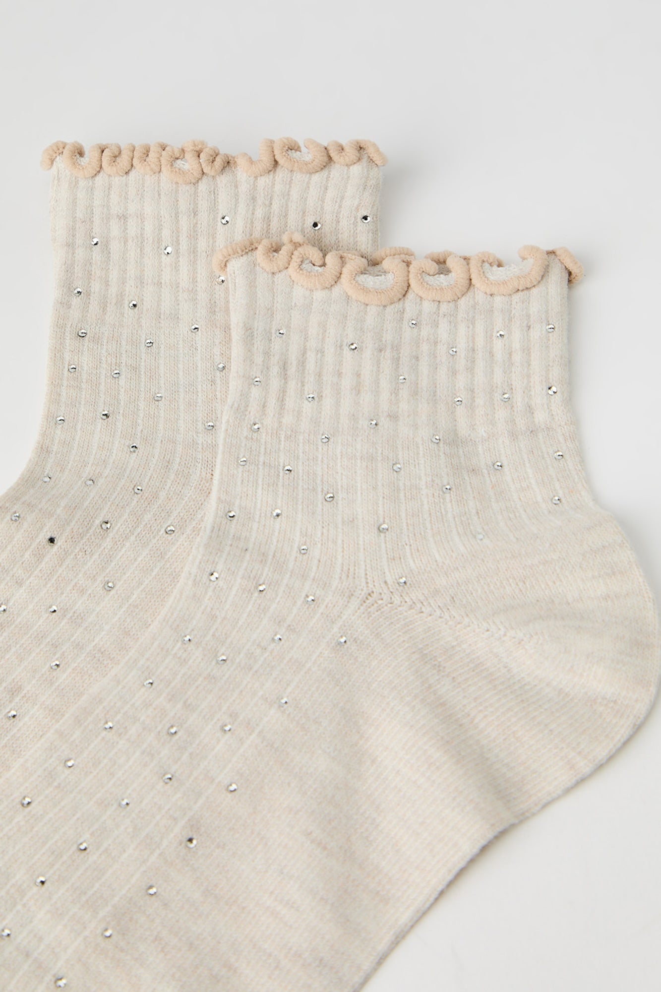 Rhinestone Ruffle Socks (5 Pack)