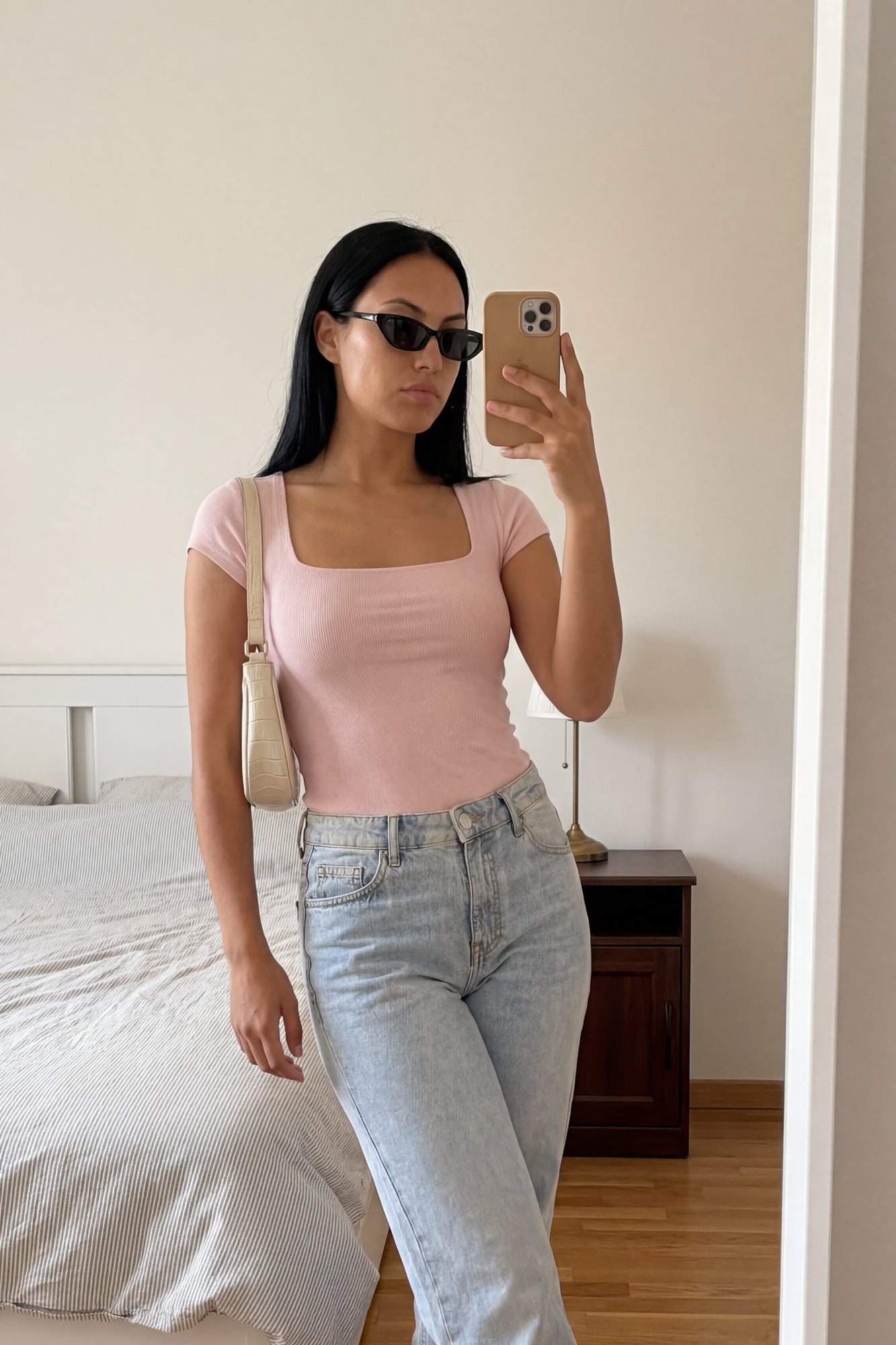 Ribbed Contour Square Neck Bodysuit