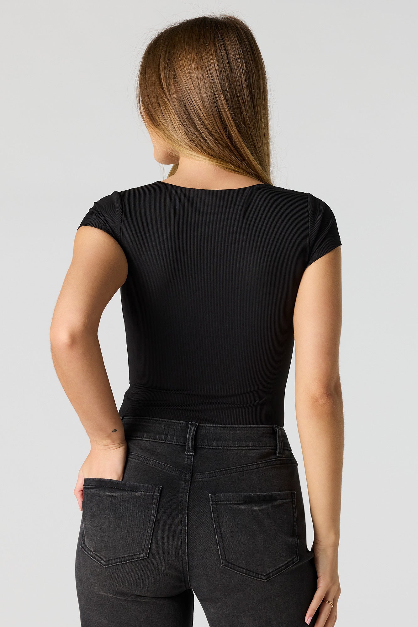 Contour Ribbed Square Neck Bodysuit