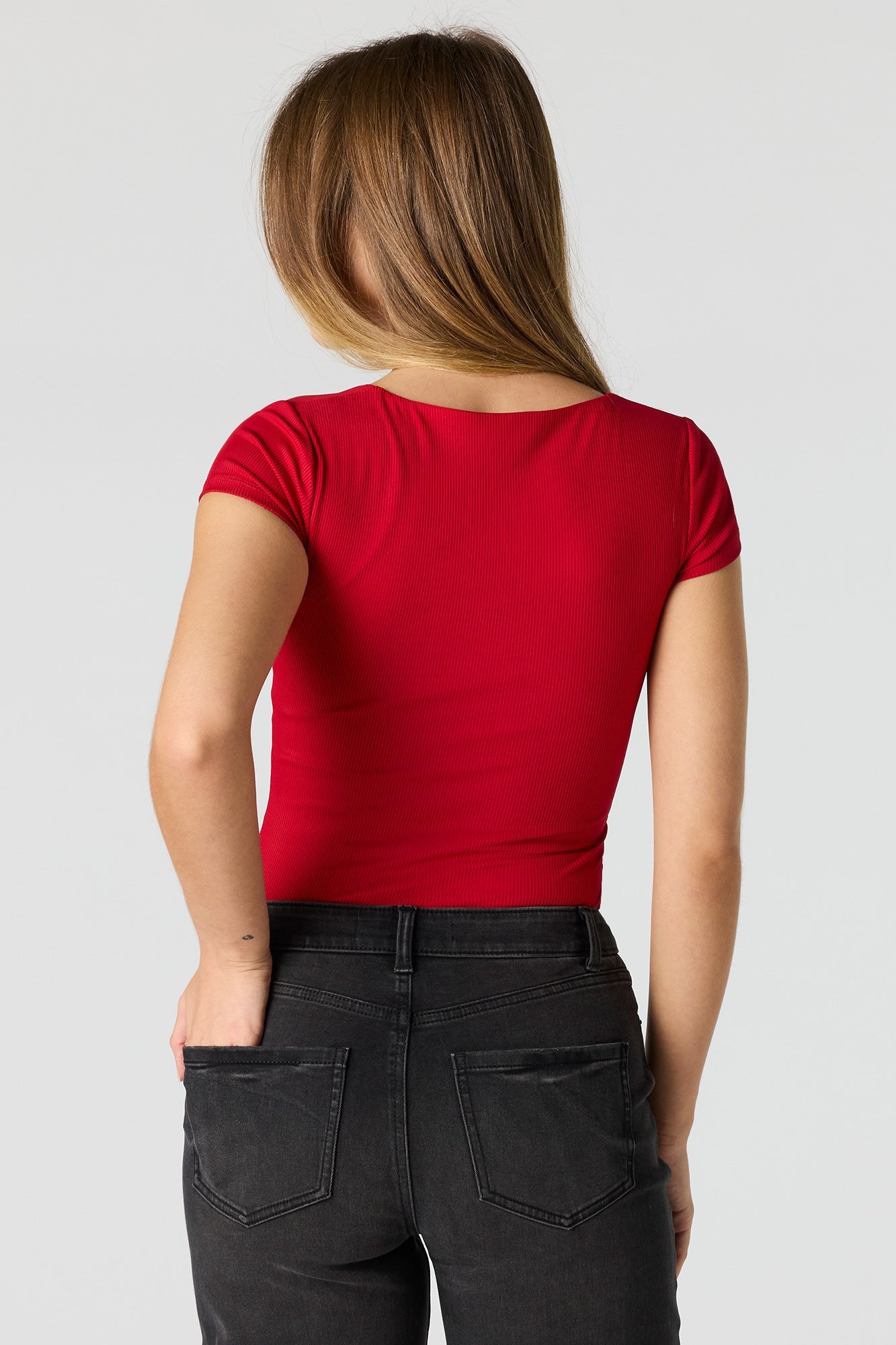 Contour Ribbed Square Neck Bodysuit