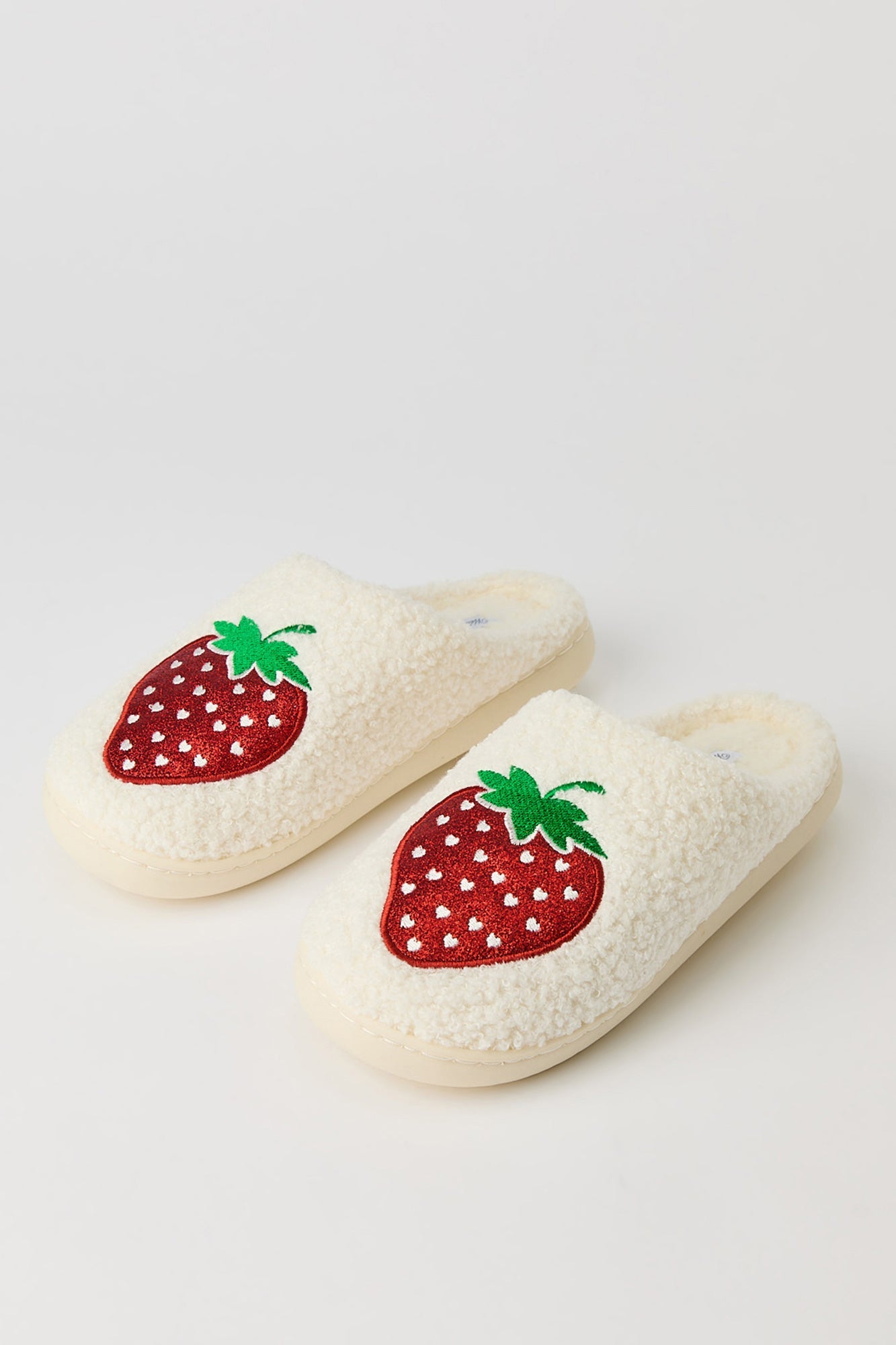 Strawberry Sherpa Slippers