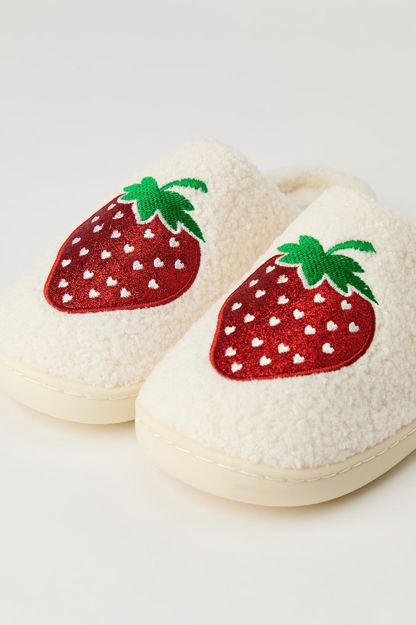 Strawberry Sherpa Slippers