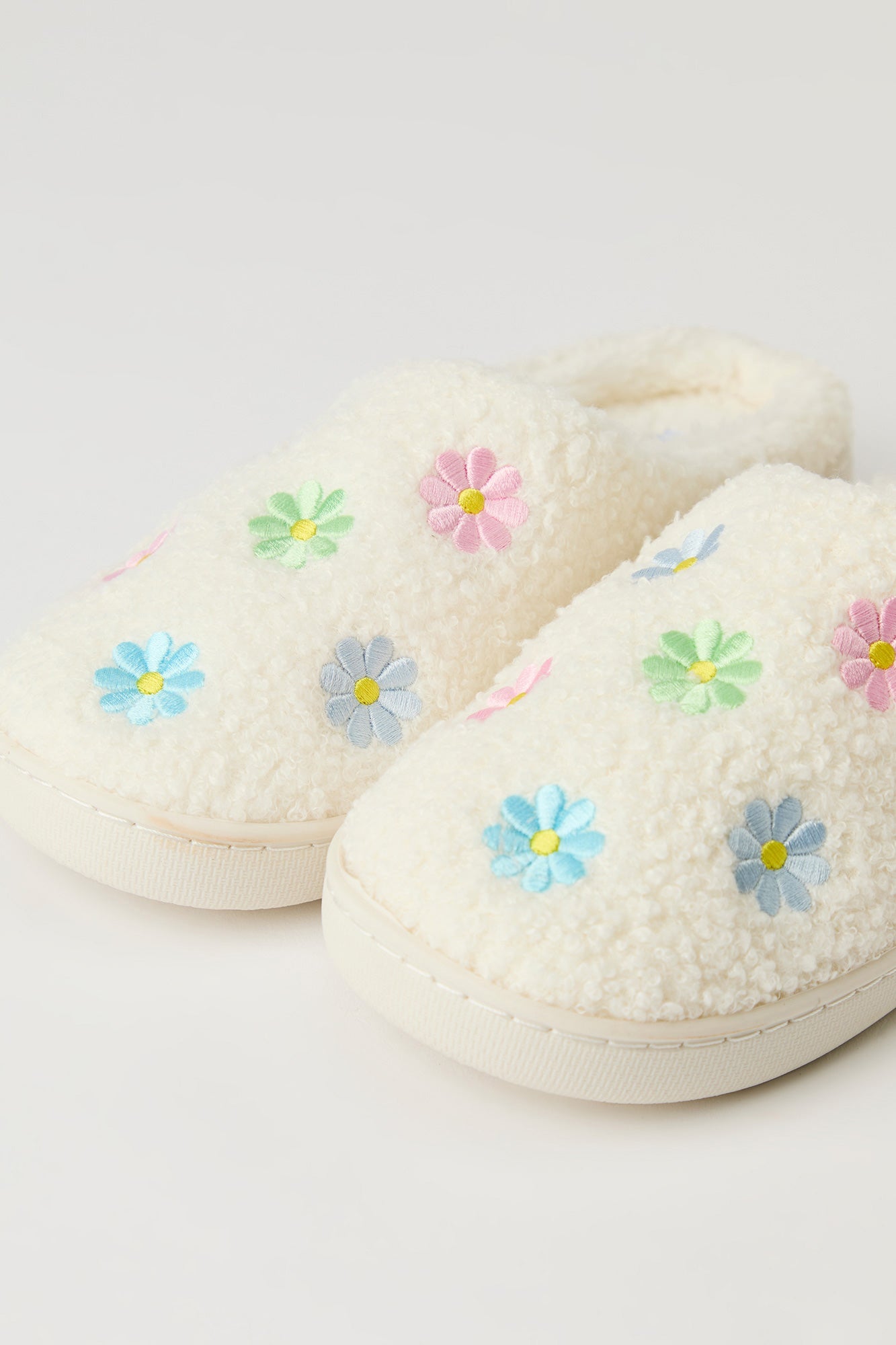 Floral Sherpa Slippers