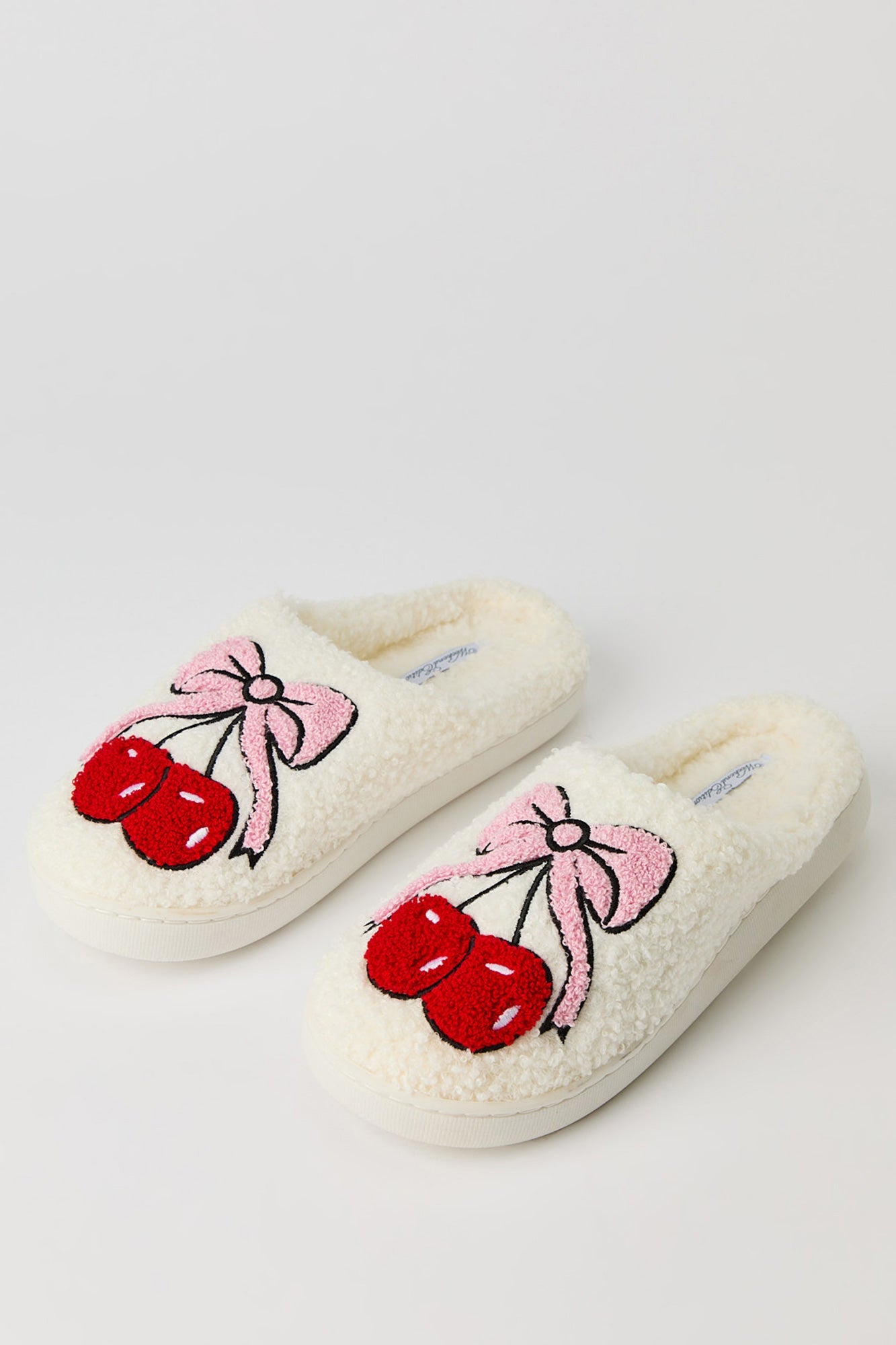 Cherry Sherpa Slippers