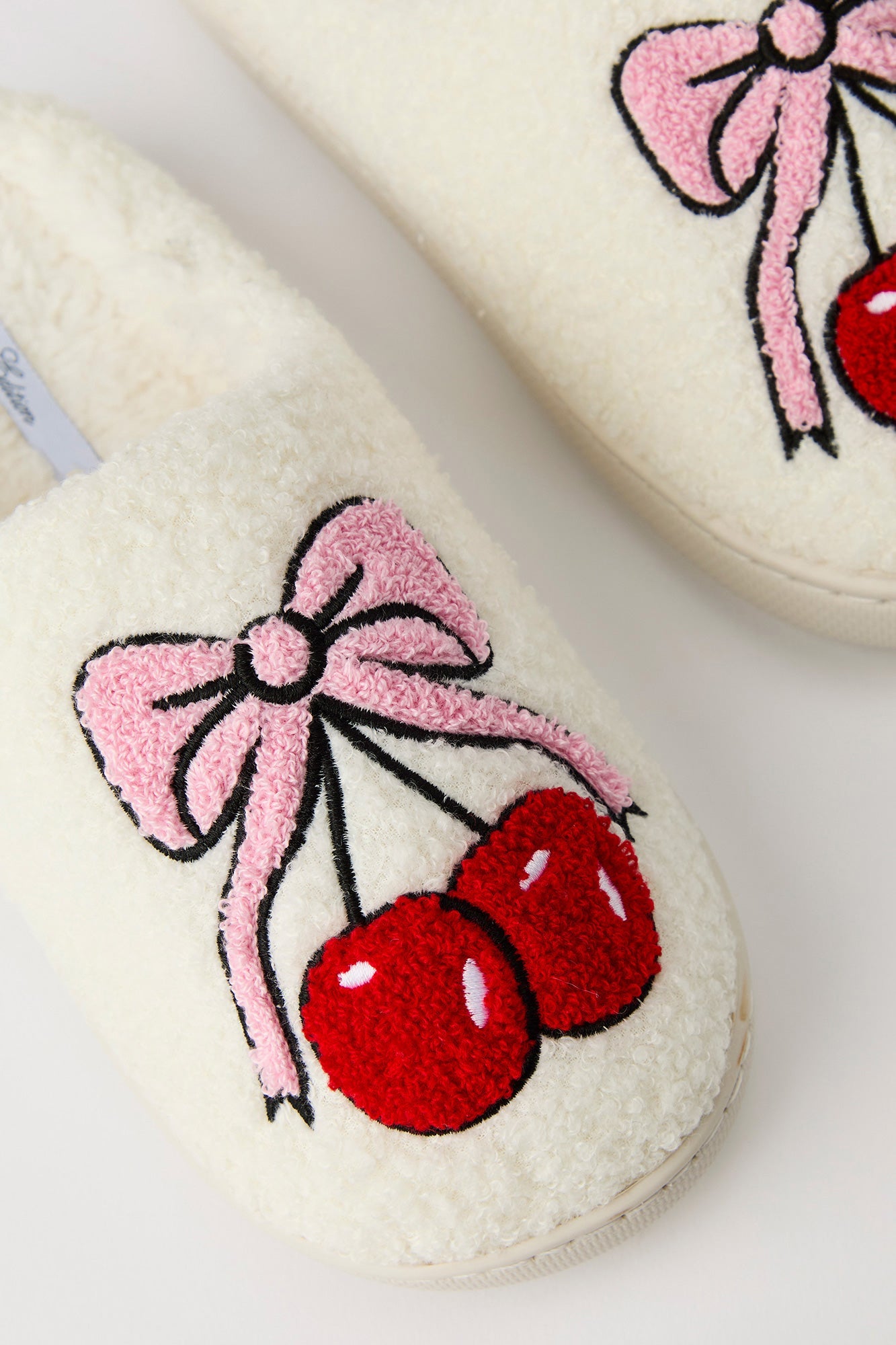 Cherry Sherpa Slippers