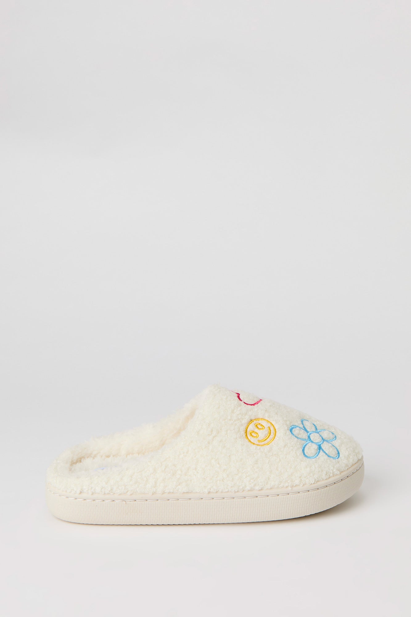 Flower Heart Sherpa Slippers