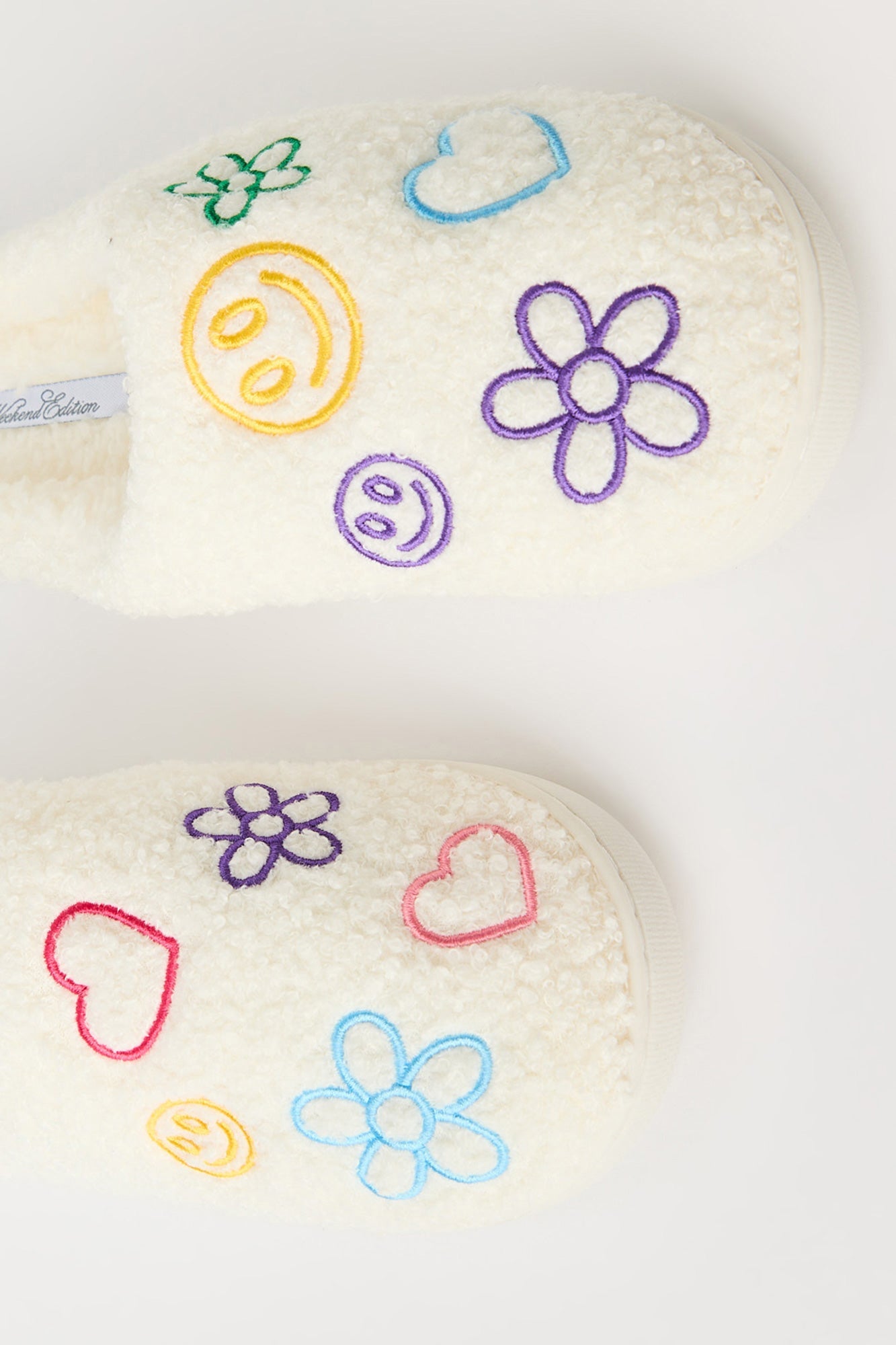 Flower Heart Sherpa Slippers
