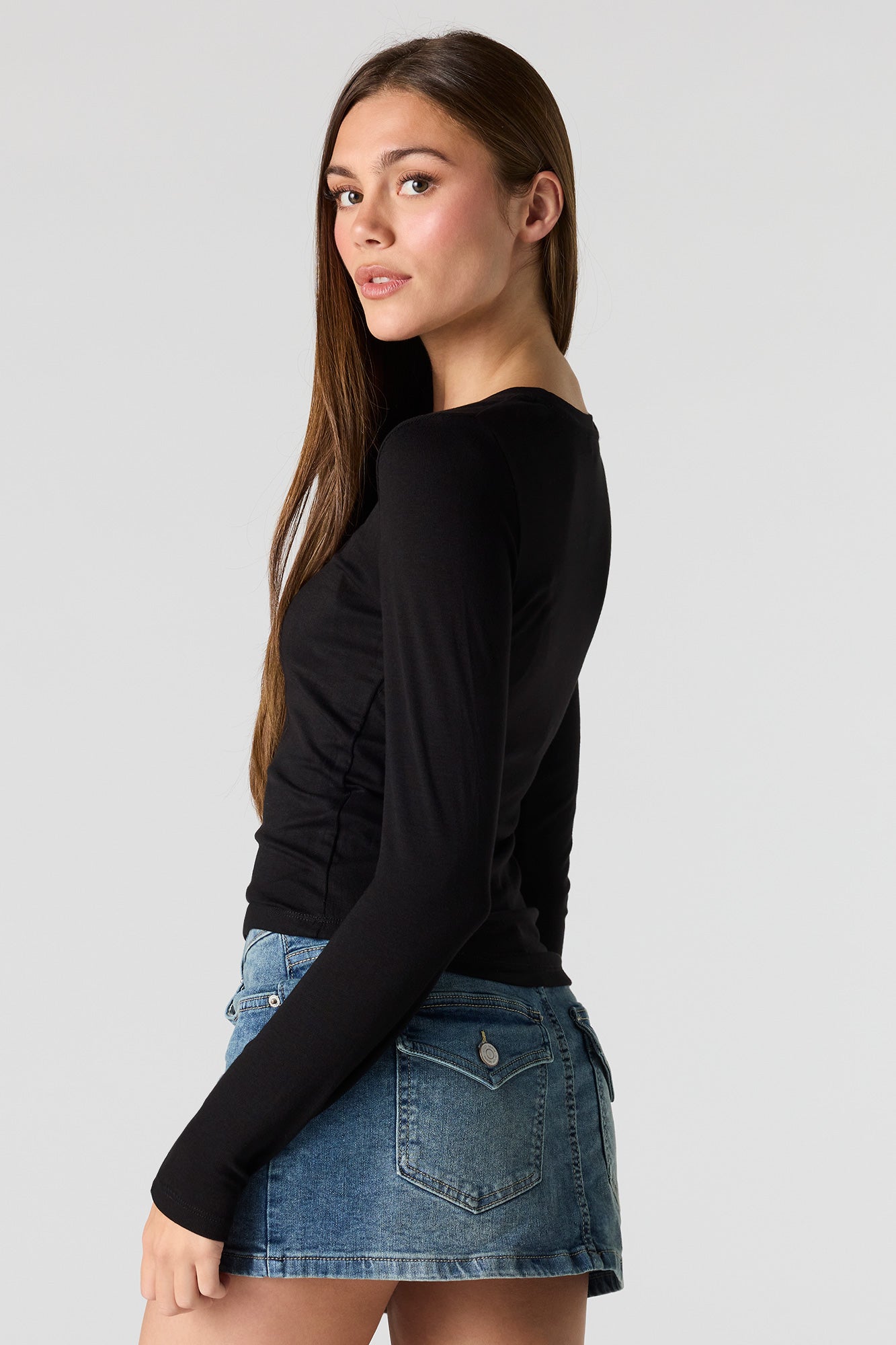 Crewneck Long Sleeve Top