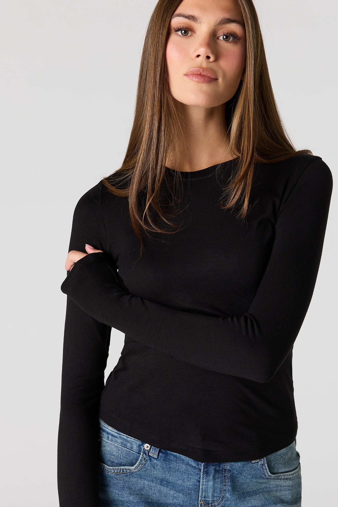 Crewneck Long Sleeve Top