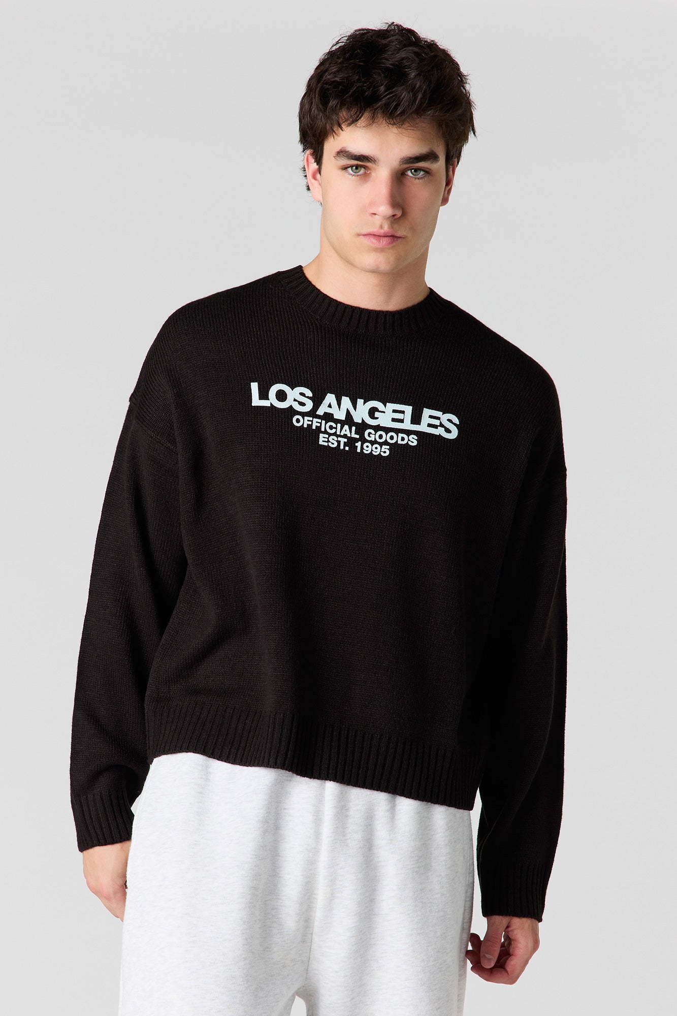 City Jacquard Knit Boxy Sweater