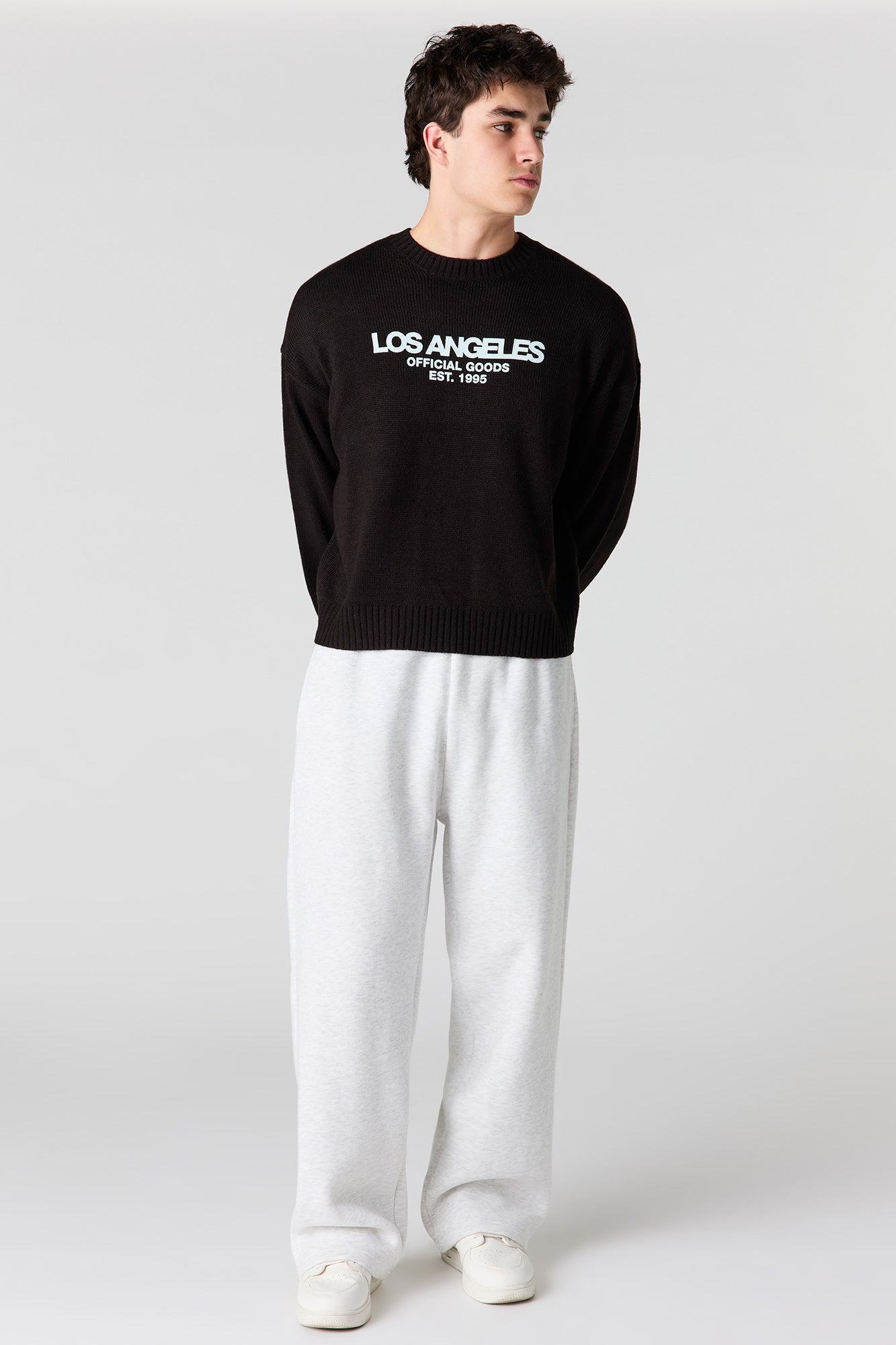 City Jacquard Knit Boxy Sweater