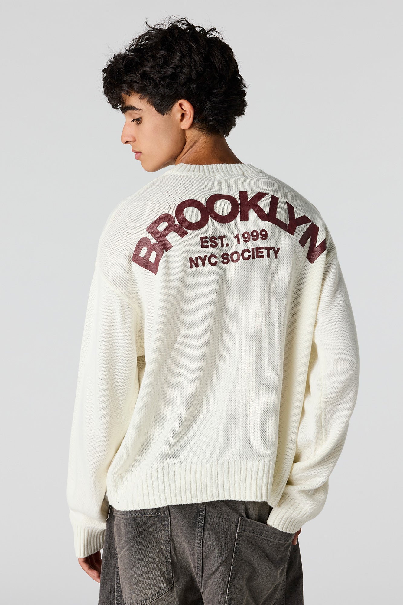 City Jacquard Knit Boxy Sweater