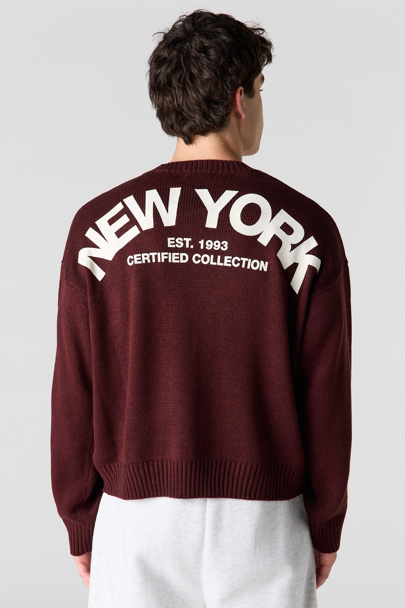 City Jacquard Knit Boxy Sweater
