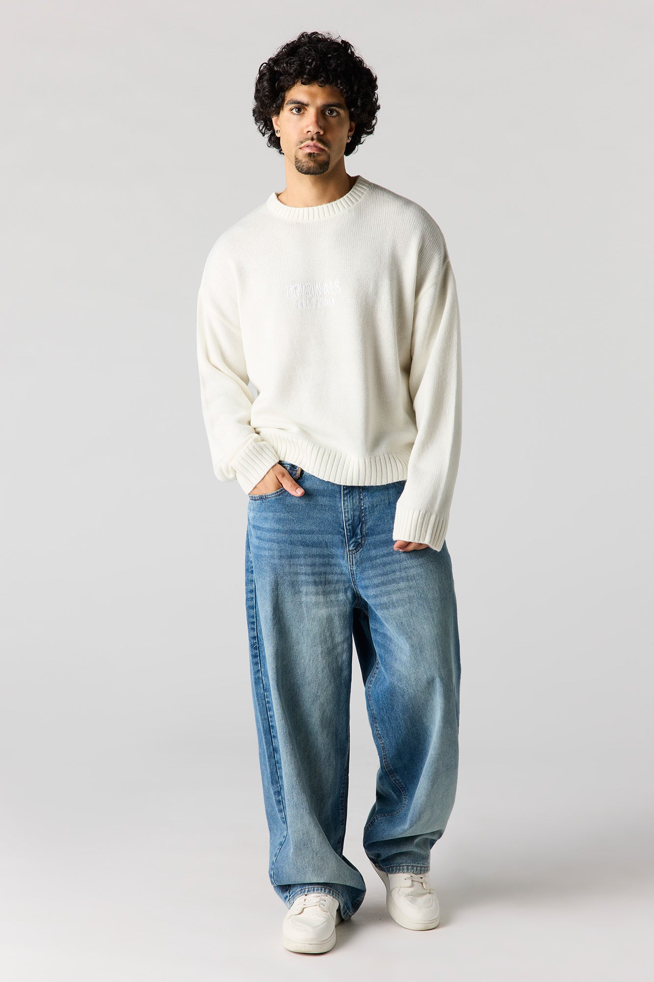 Originals Embroidered Boxy Sweater