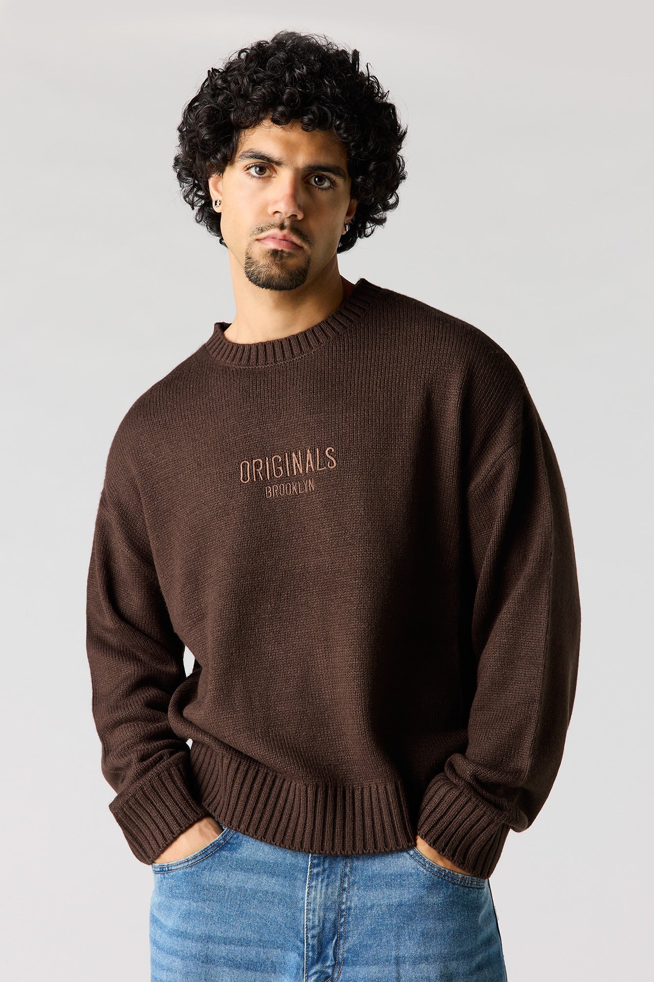 Originals Embroidered Boxy Sweater