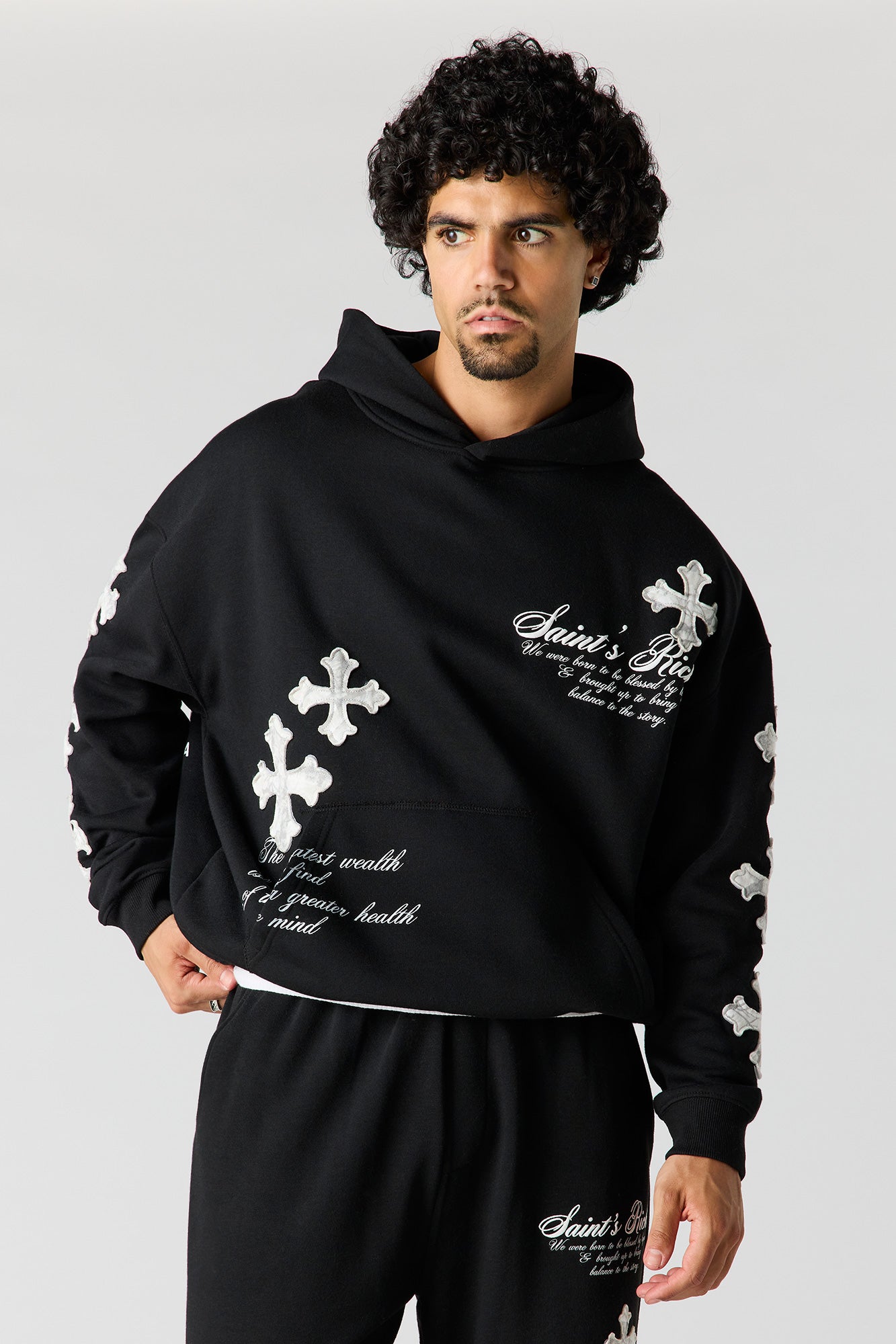Graphic Fleece Baggy Hoodie