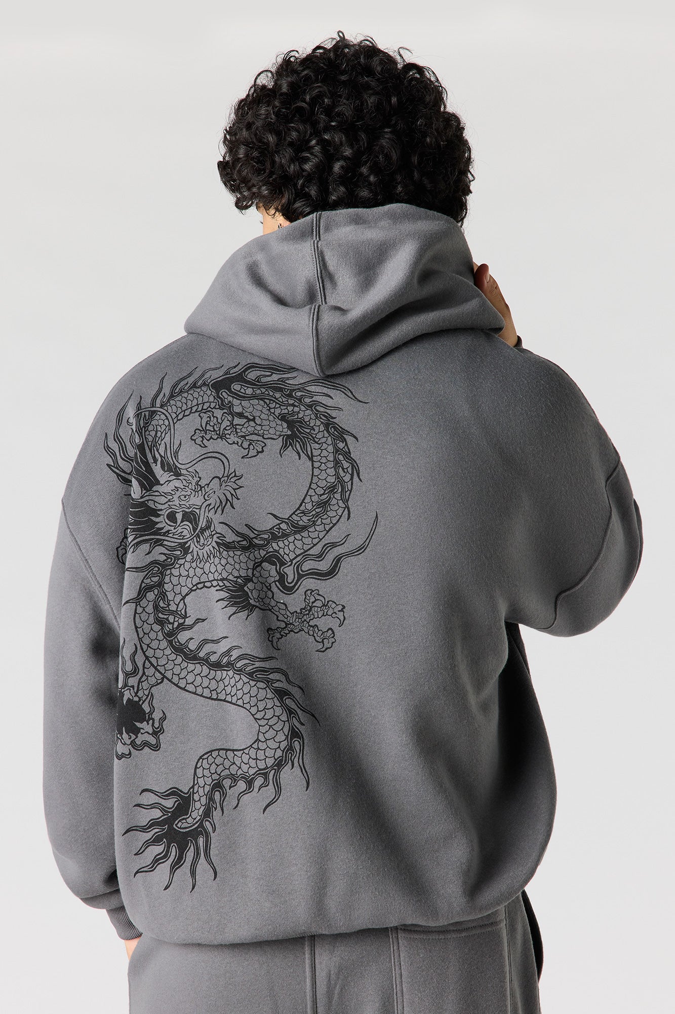 Graphic Fleece Baggy Hoodie