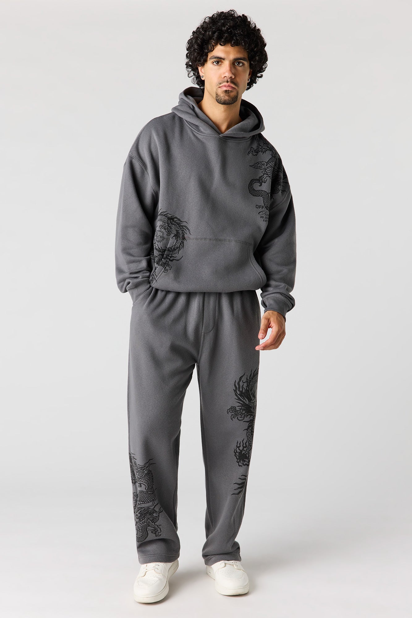 Graphic Fleece Baggy Hoodie
