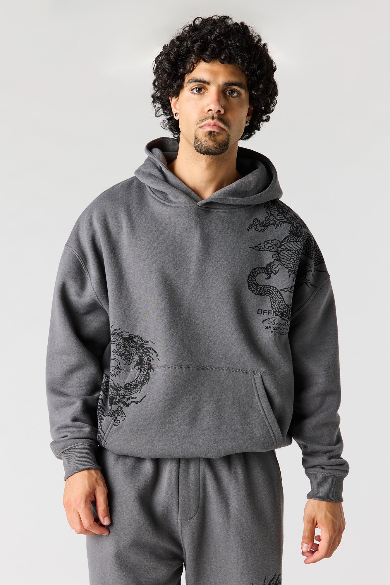 Graphic Fleece Baggy Hoodie