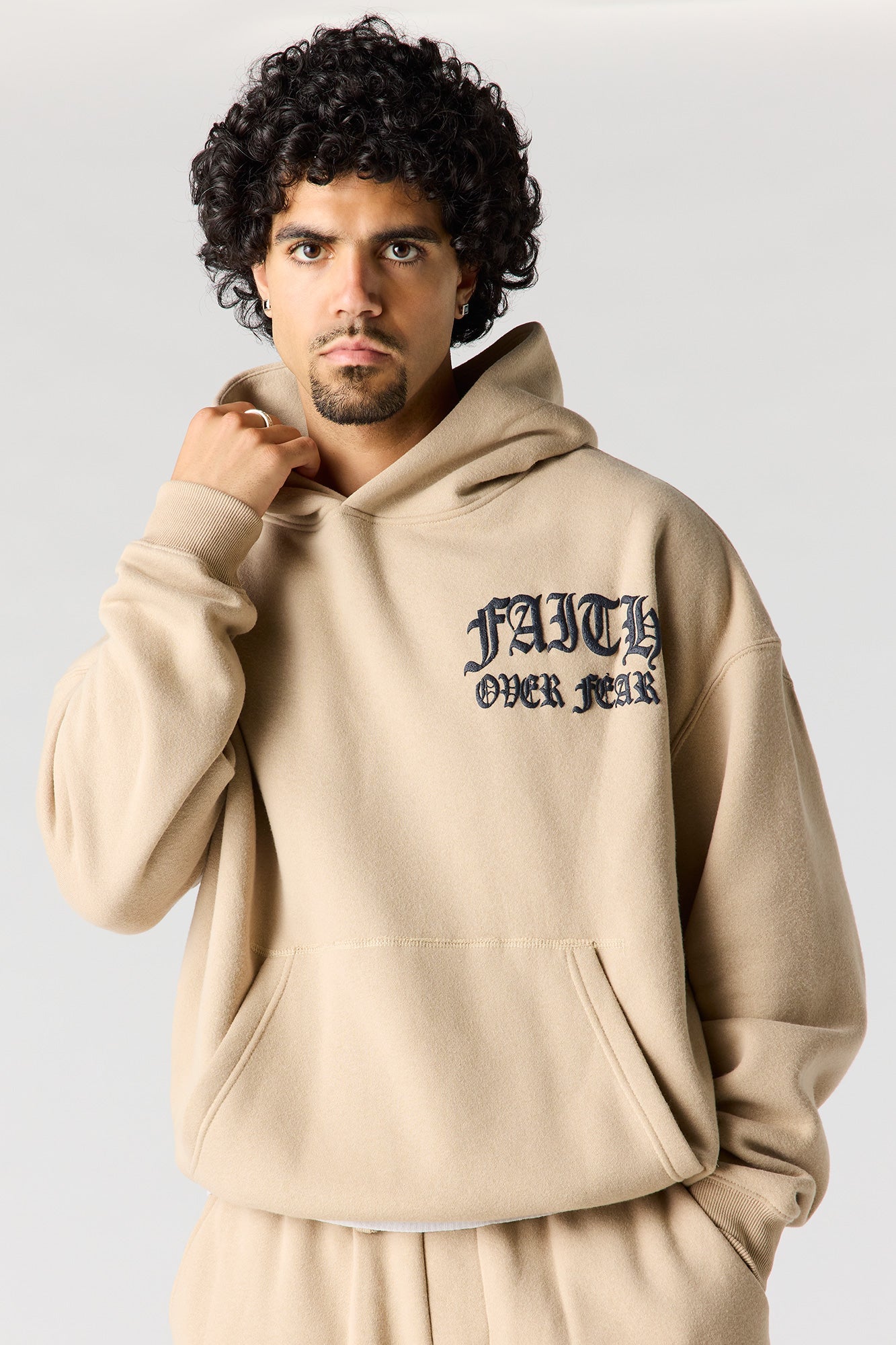Graphic Fleece Baggy Hoodie