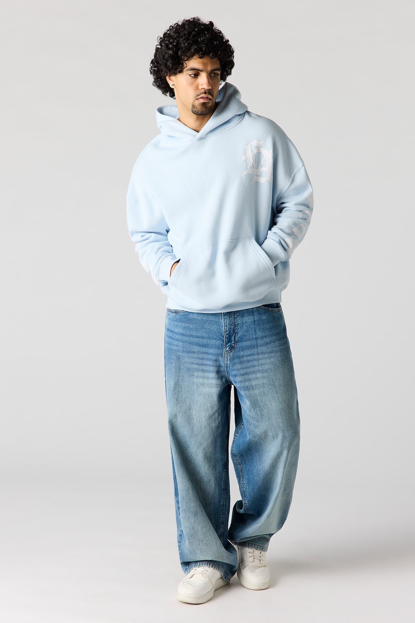 Graphic Fleece Baggy Hoodie