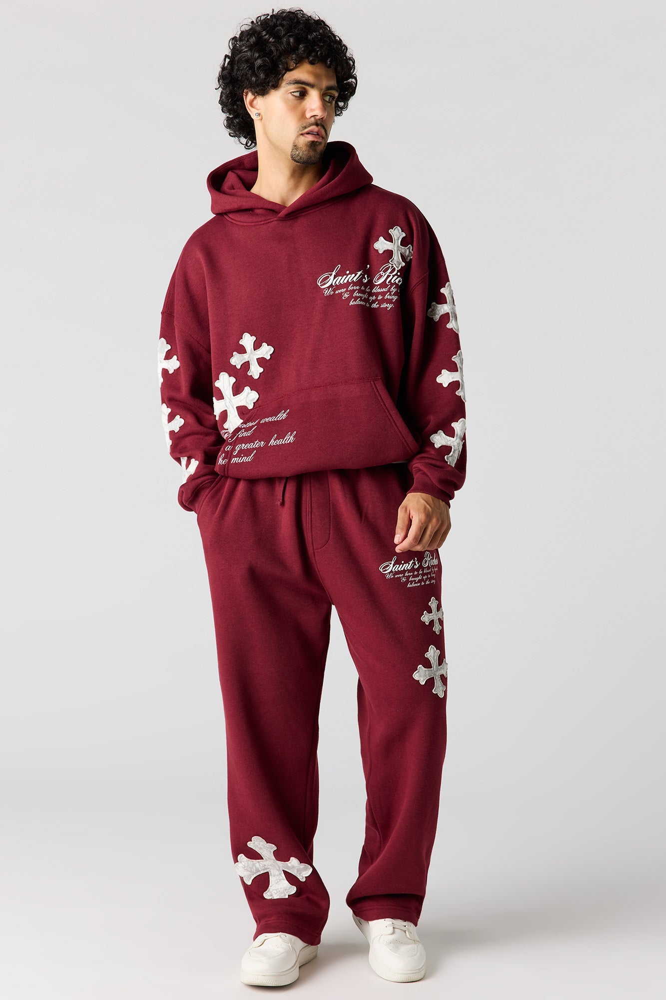 Graphic Fleece Baggy Hoodie