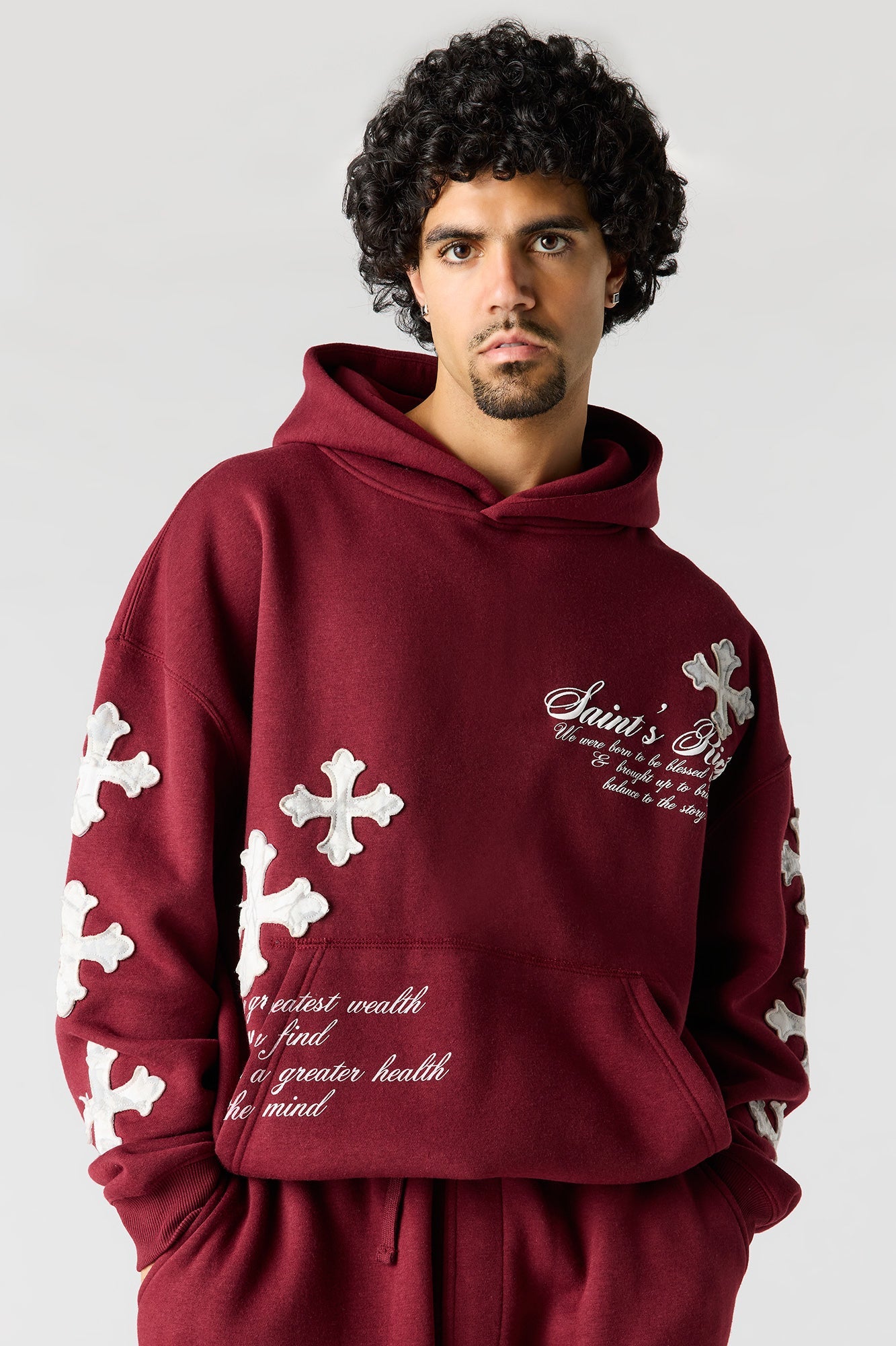 Graphic Fleece Baggy Hoodie