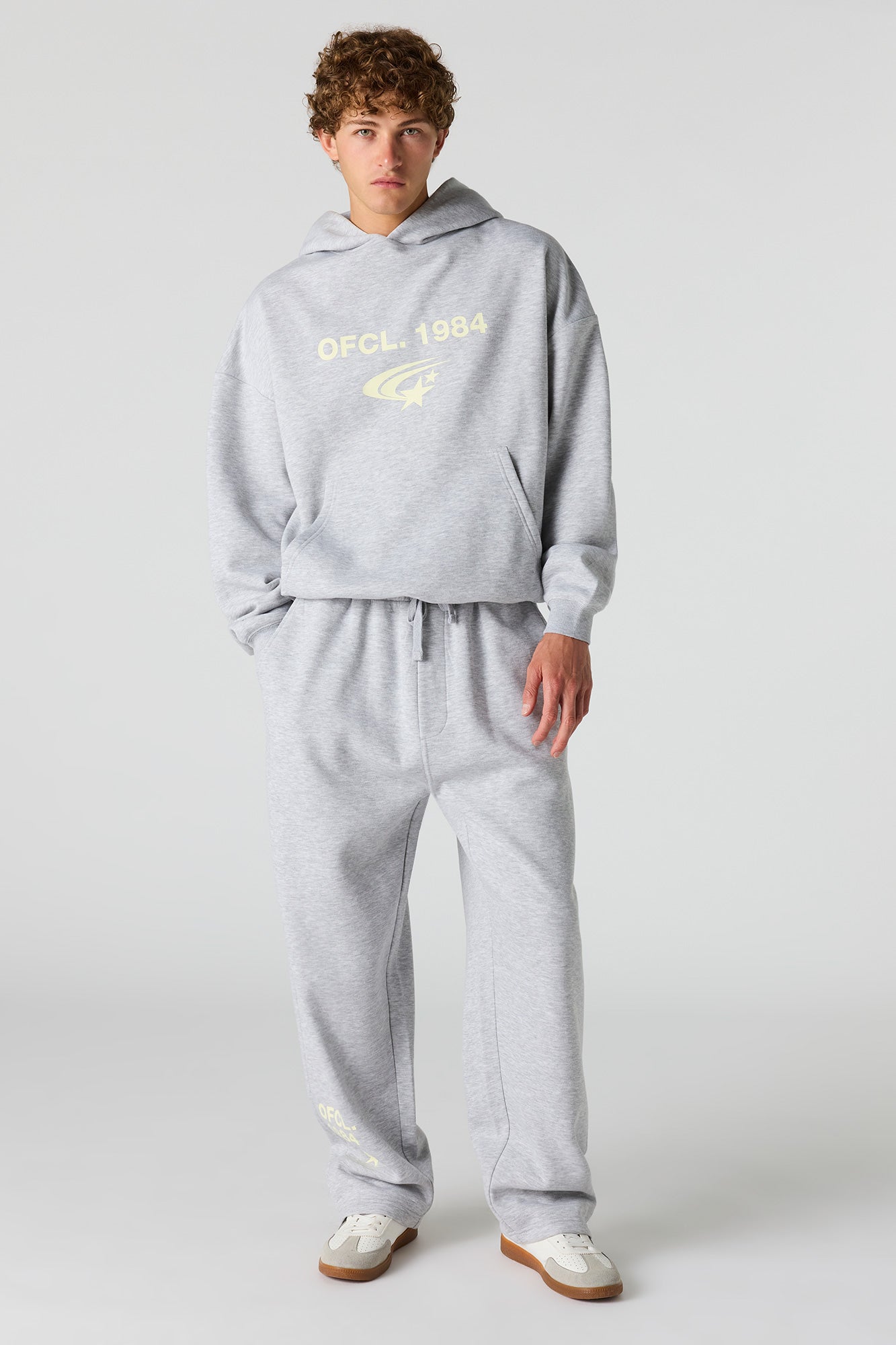 Graphic Boxy Fleece Hoodie