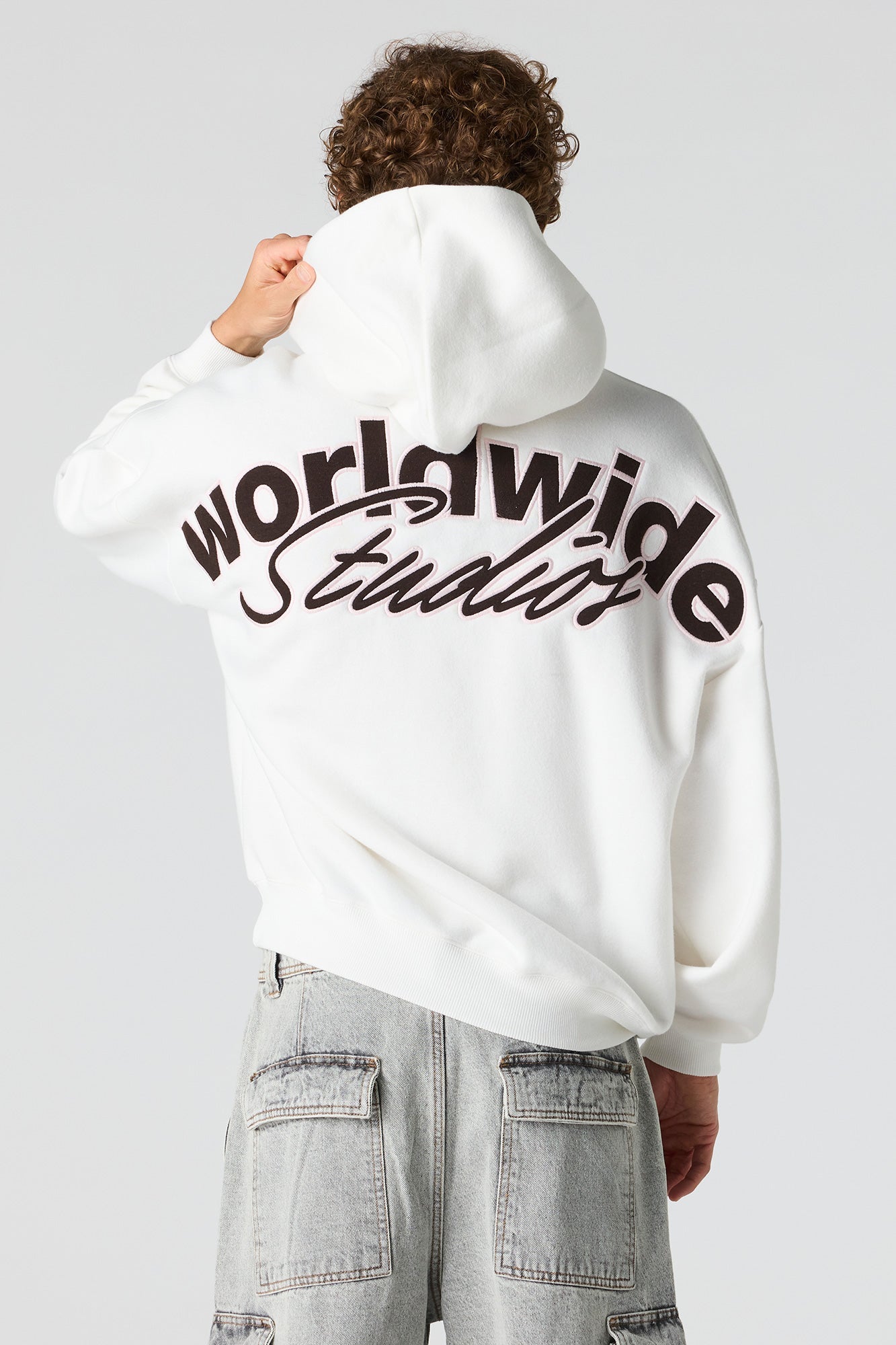 Graphic Boxy Fleece Hoodie