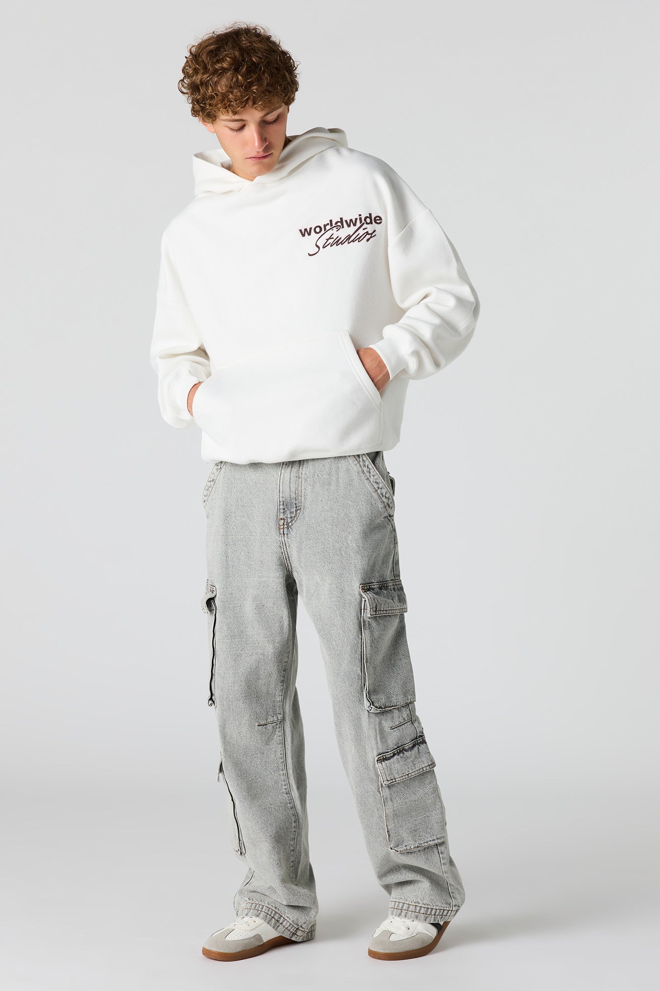Graphic Boxy Fleece Hoodie