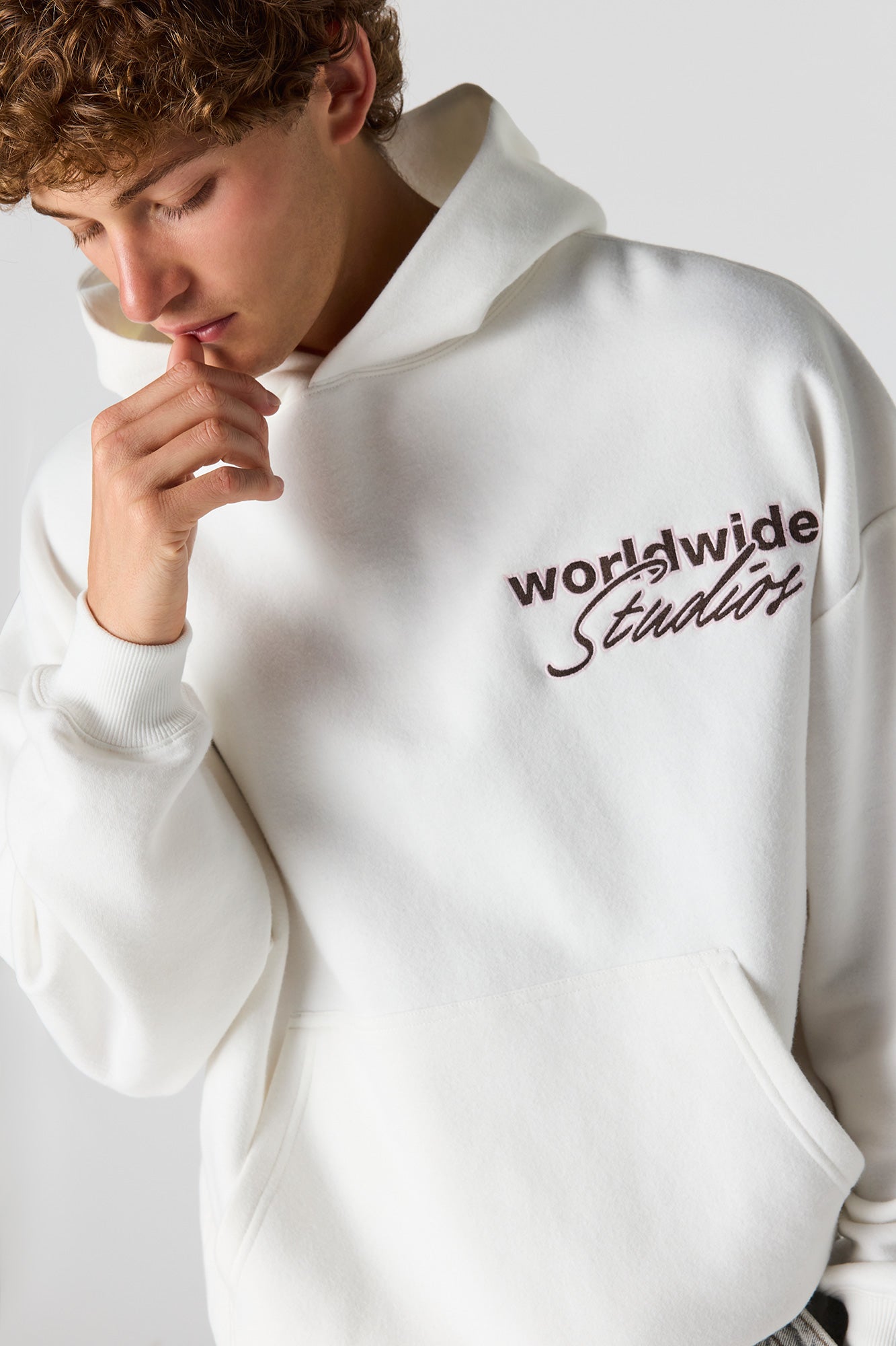 Graphic Boxy Fleece Hoodie