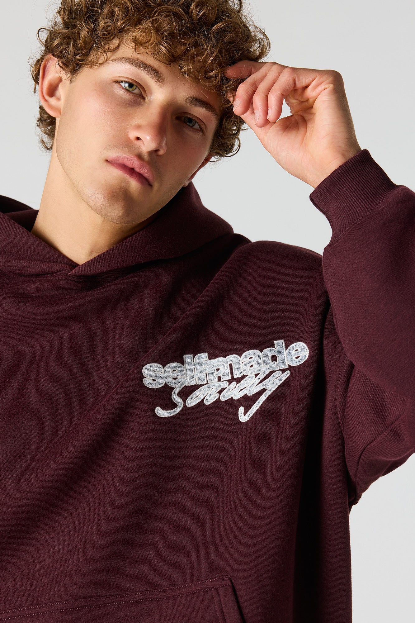 Graphic Boxy Fleece Hoodie