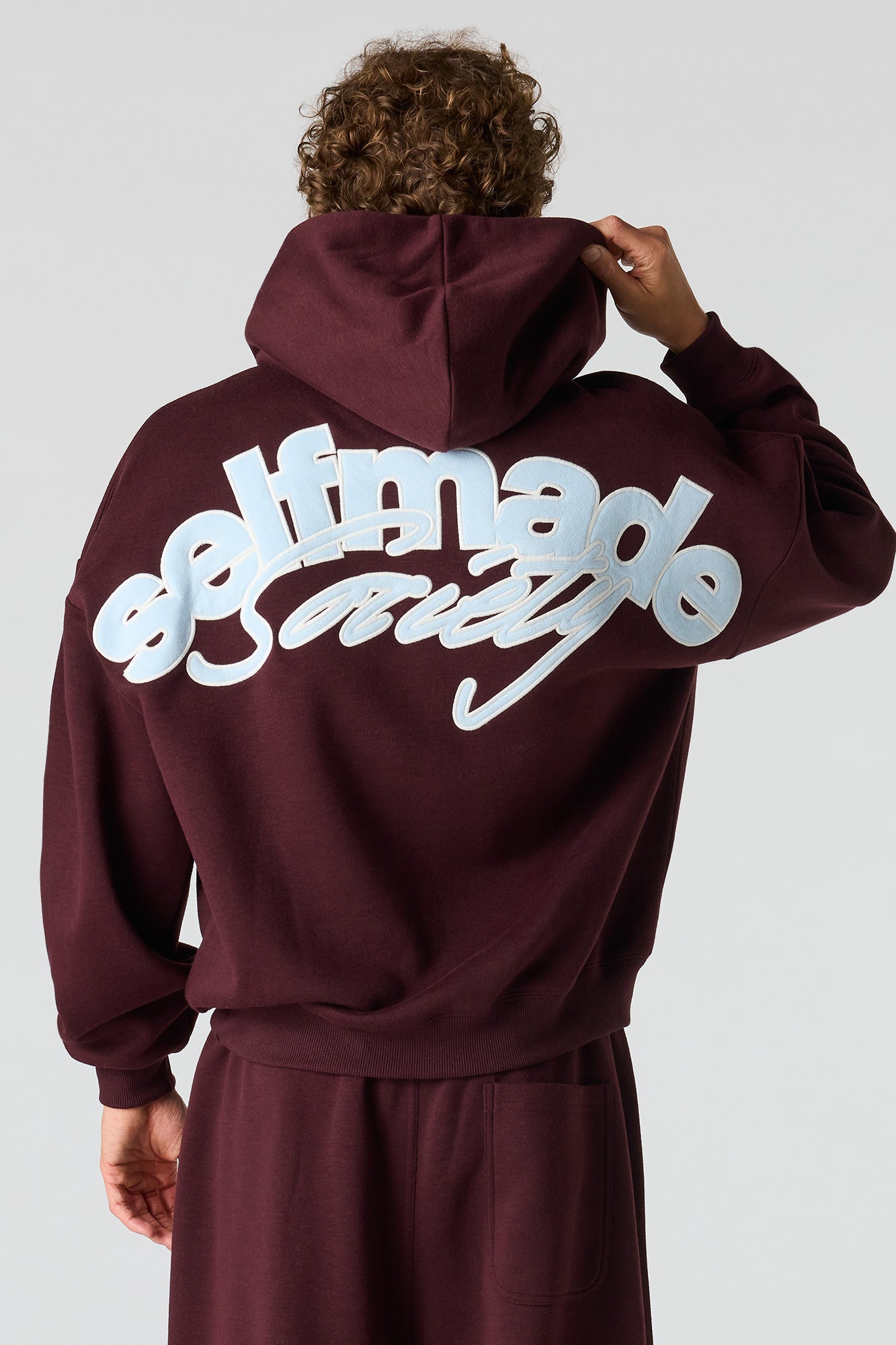 Graphic Boxy Fleece Hoodie