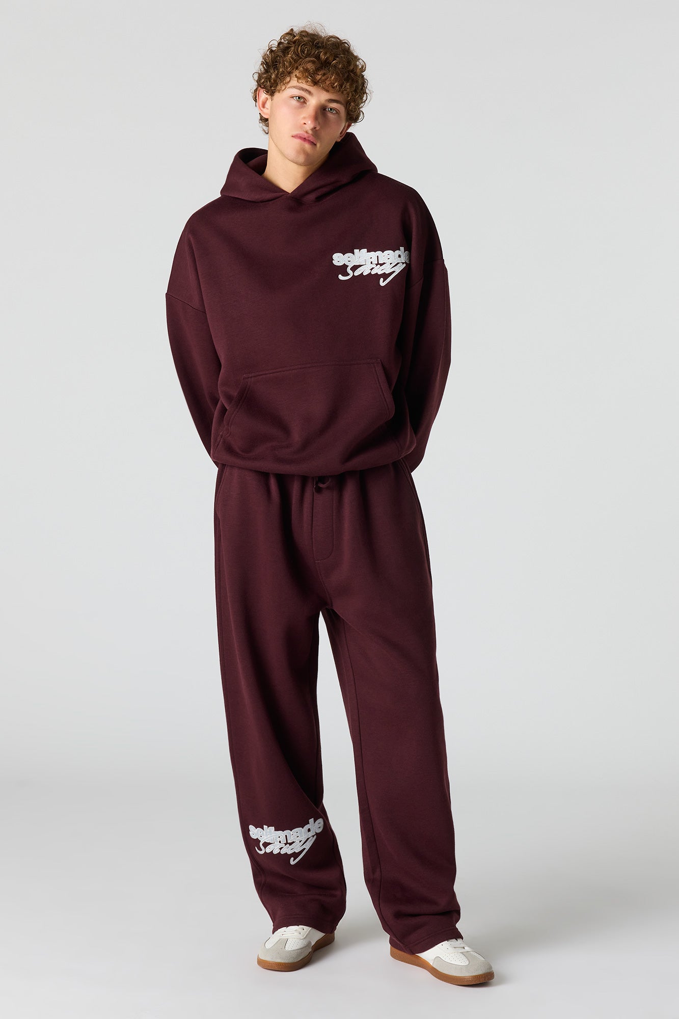 Graphic Boxy Fleece Hoodie
