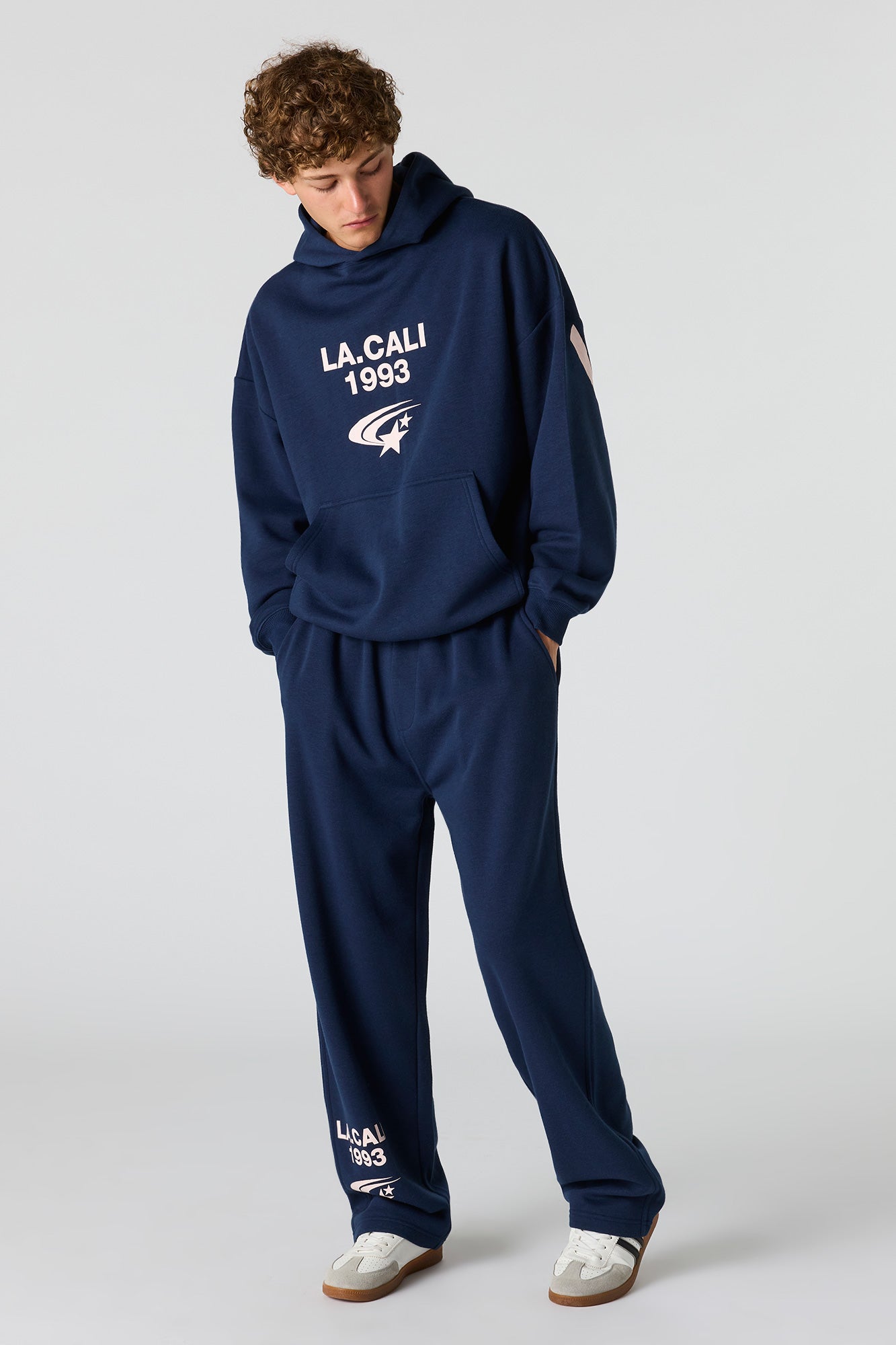 Graphic Boxy Fleece Hoodie