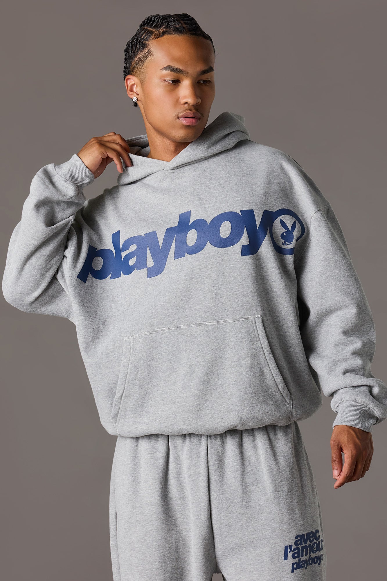 Playboy Graphic Baggy Fleece Hoodie