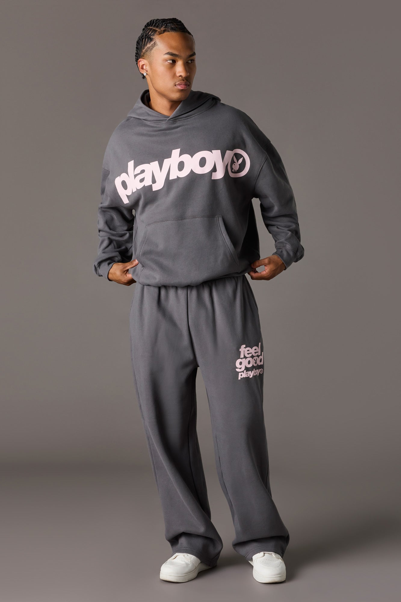 Playboy Graphic Baggy Fleece Hoodie
