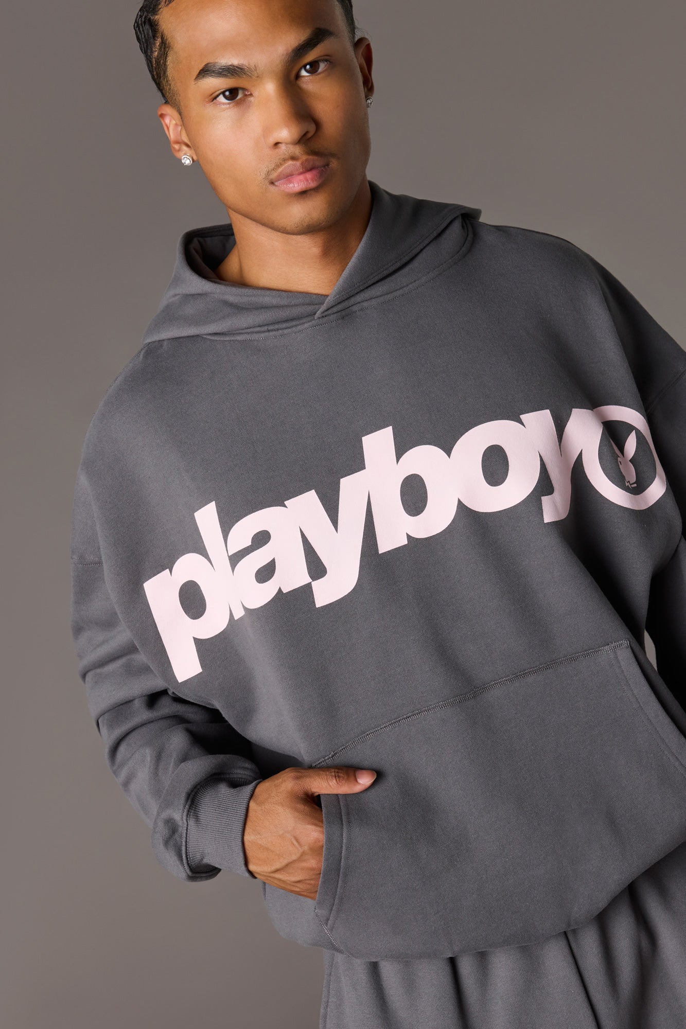 Playboy Graphic Baggy Fleece Hoodie