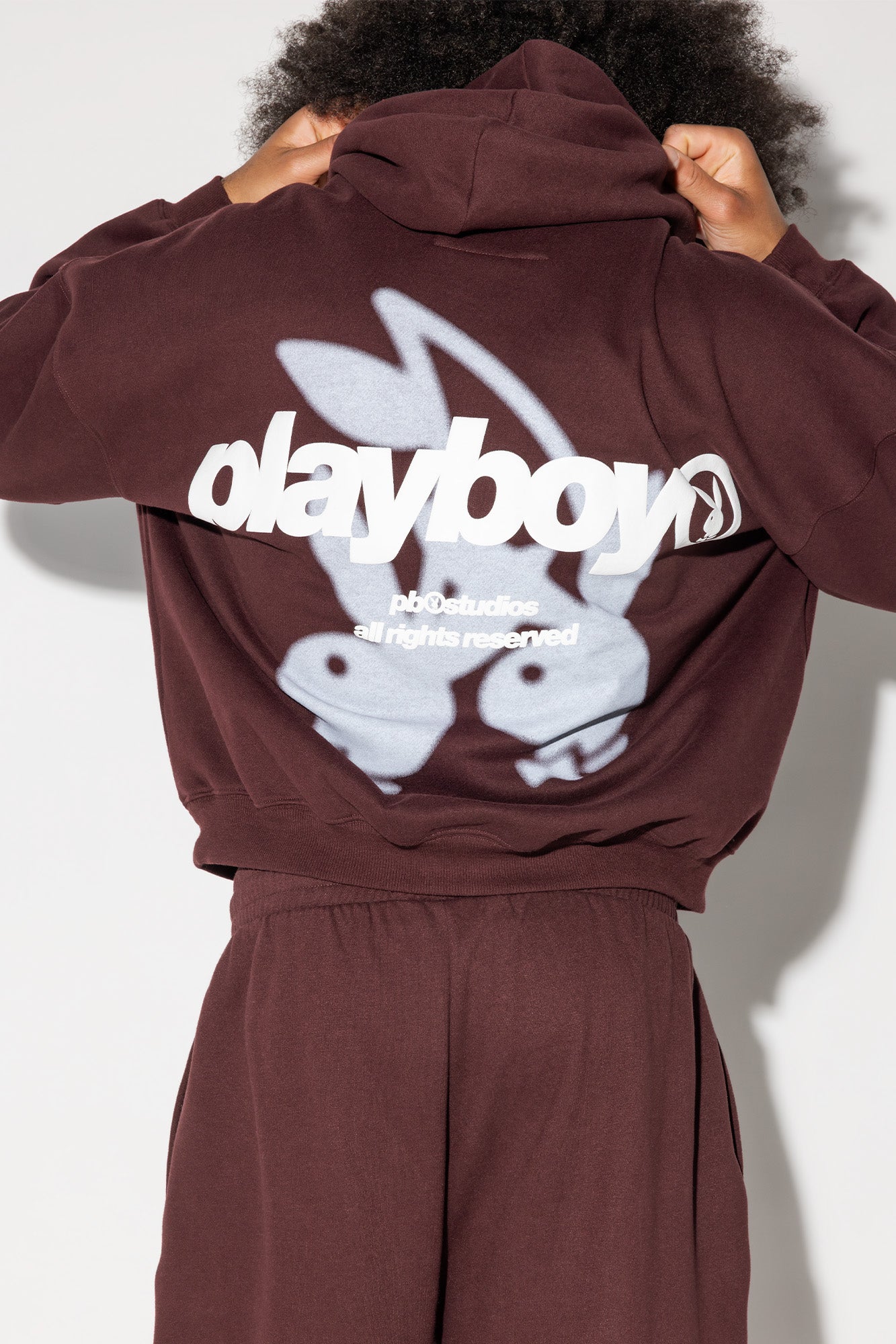 Playboy Graphic Baggy Fleece Hoodie