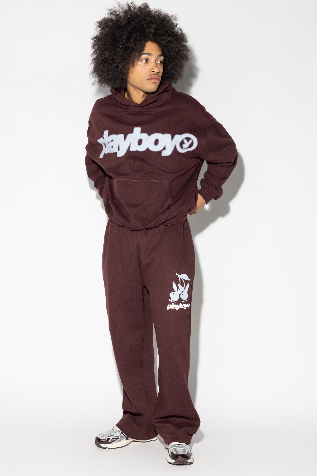 Playboy Graphic Baggy Fleece Hoodie