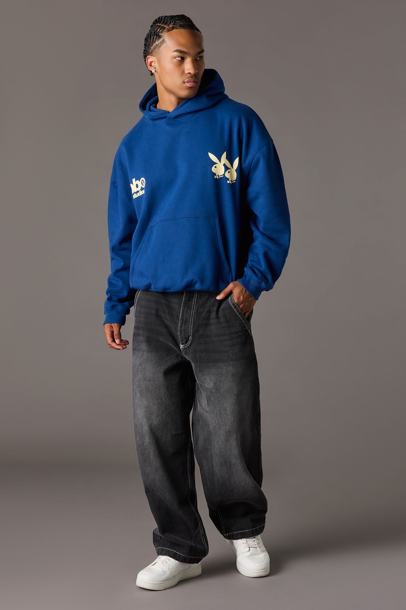 Playboy Graphic Baggy Fleece Hoodie