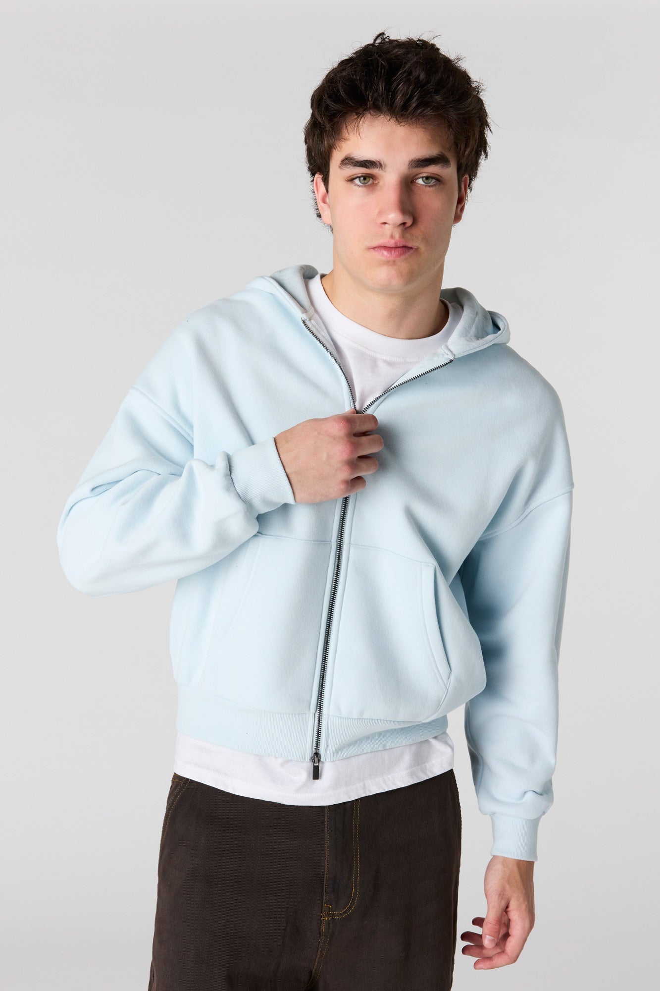 Premium Heavyweight Fleece 2-Way Zip Boxy Hoodie