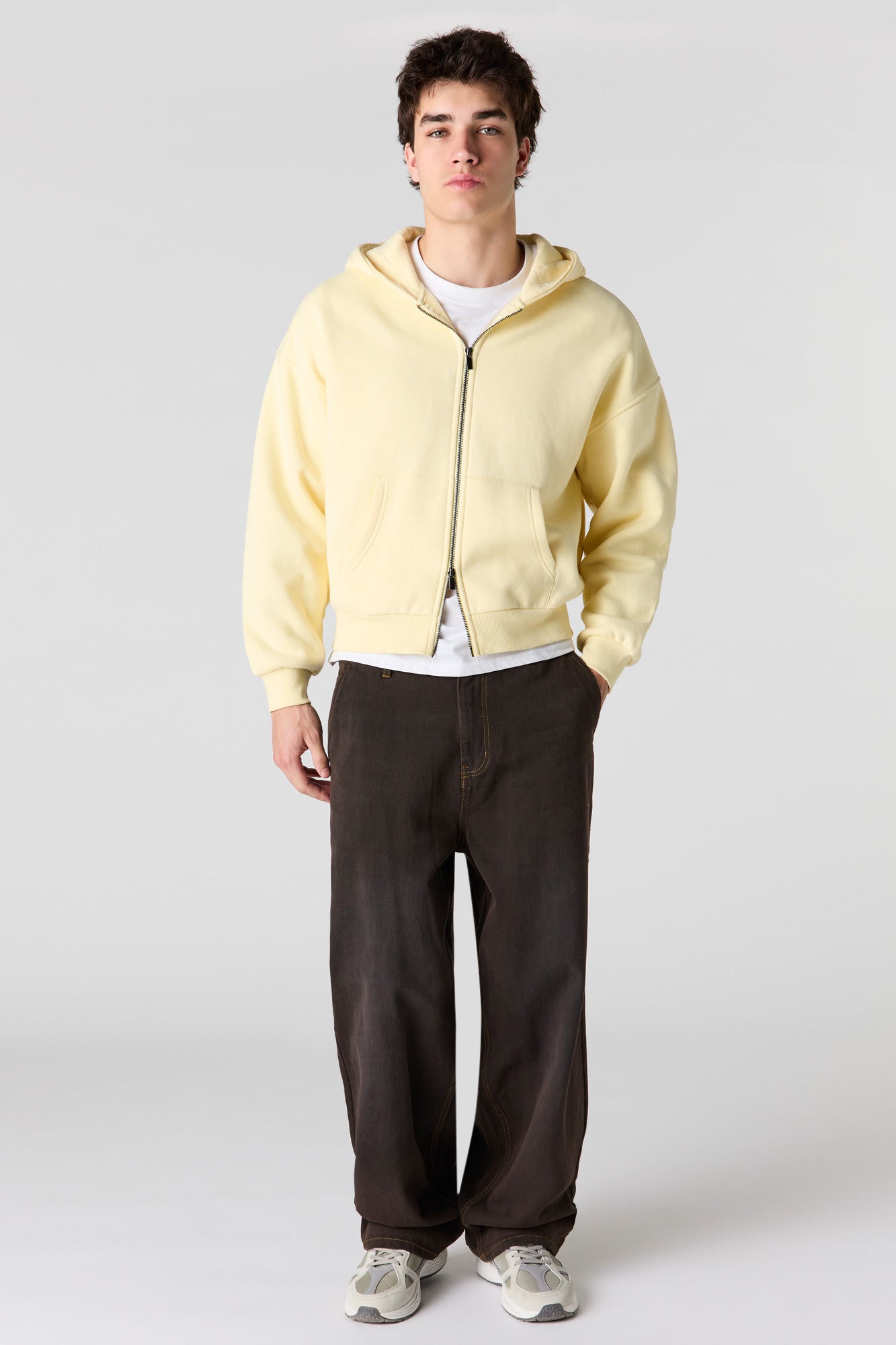 Premium Heavyweight Fleece 2-Way Zip Boxy Hoodie