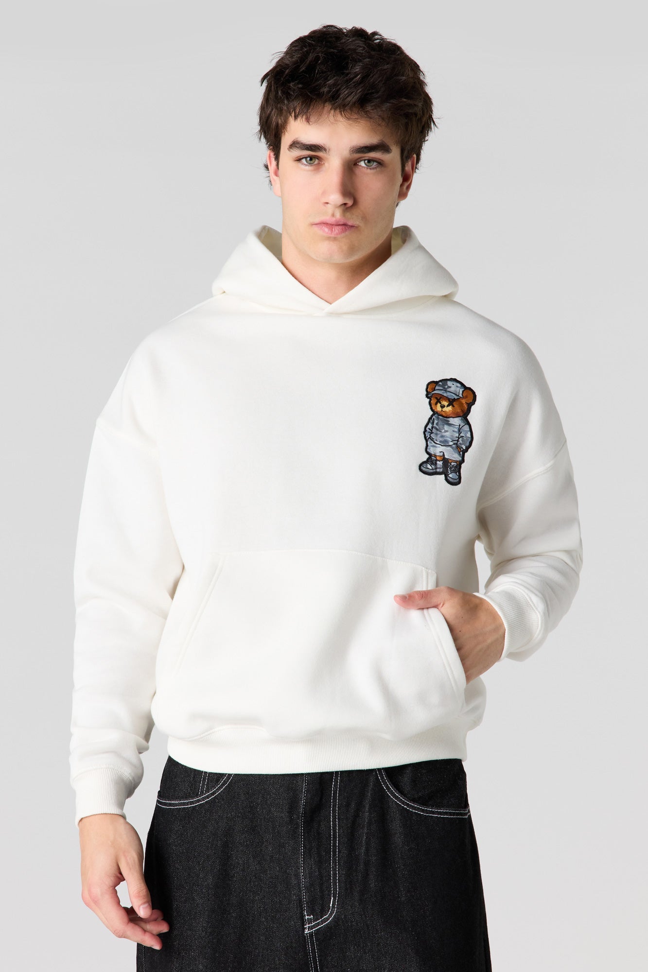 Graphic Fleece Boxy Hoodie