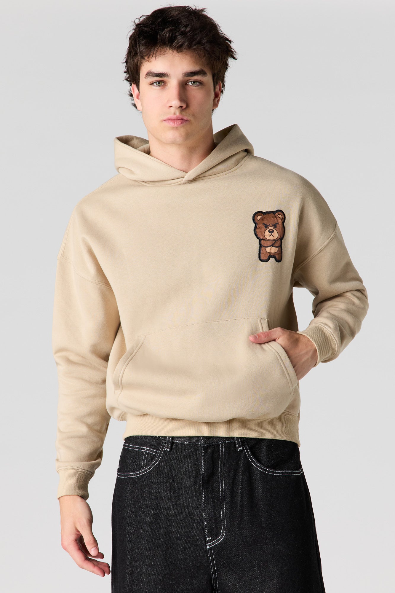 Graphic Fleece Boxy Hoodie