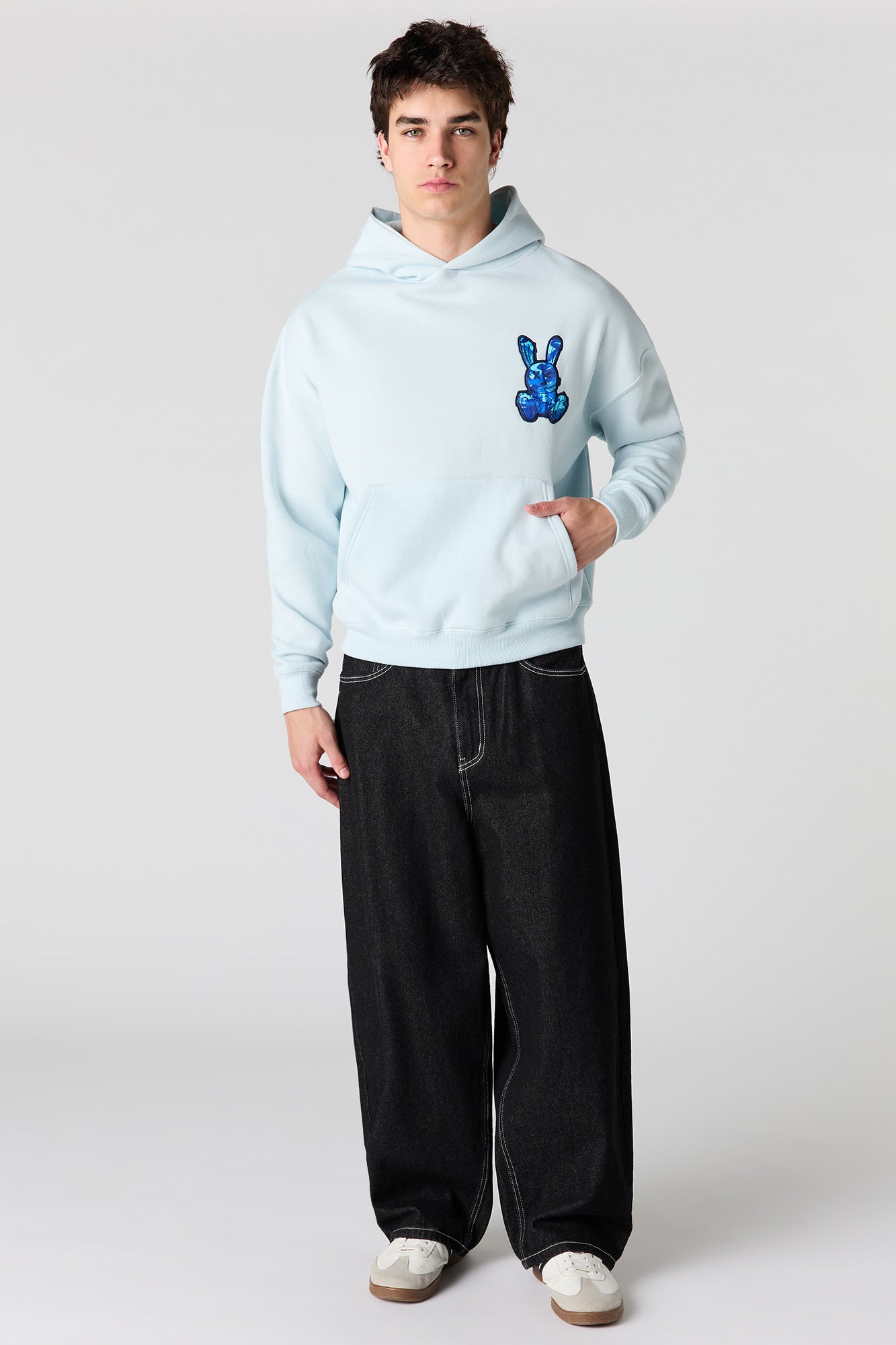 Graphic Fleece Boxy Hoodie